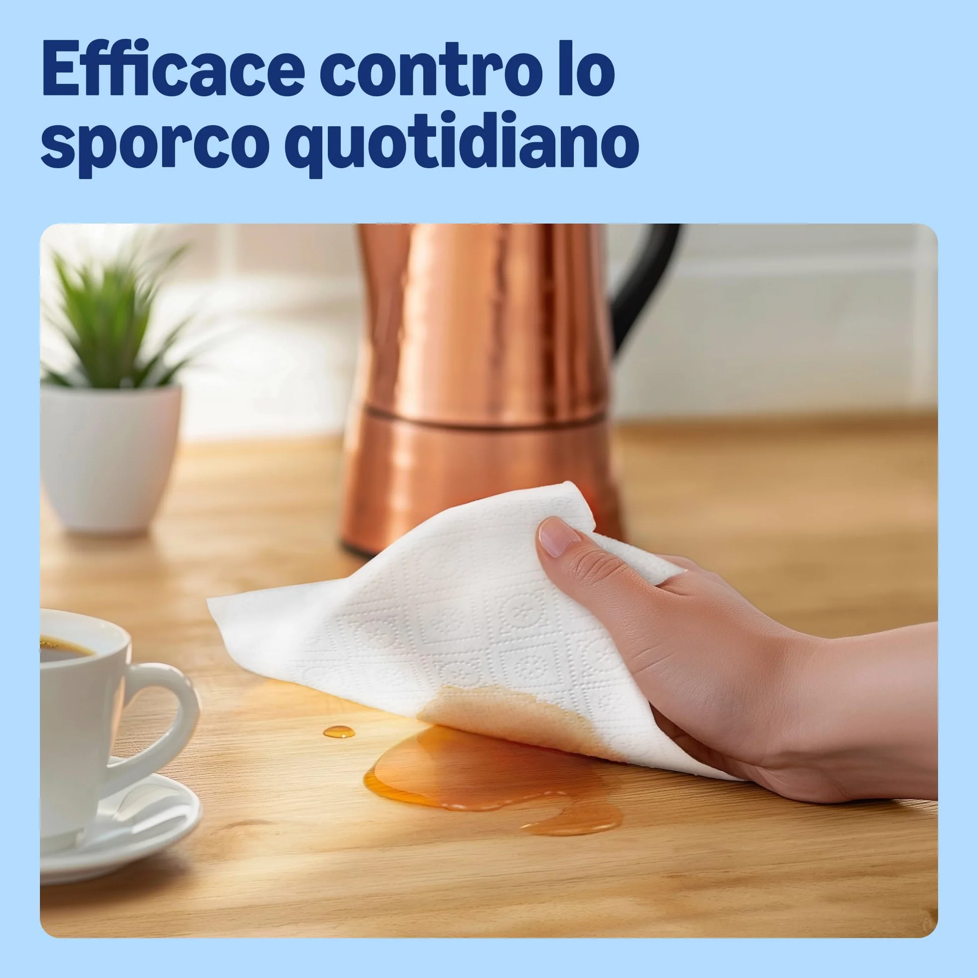 Amazon Asciugamano da cucina super assorbente, 3 strati, 18 rotoli, 80 fogli per rotolo, FSC