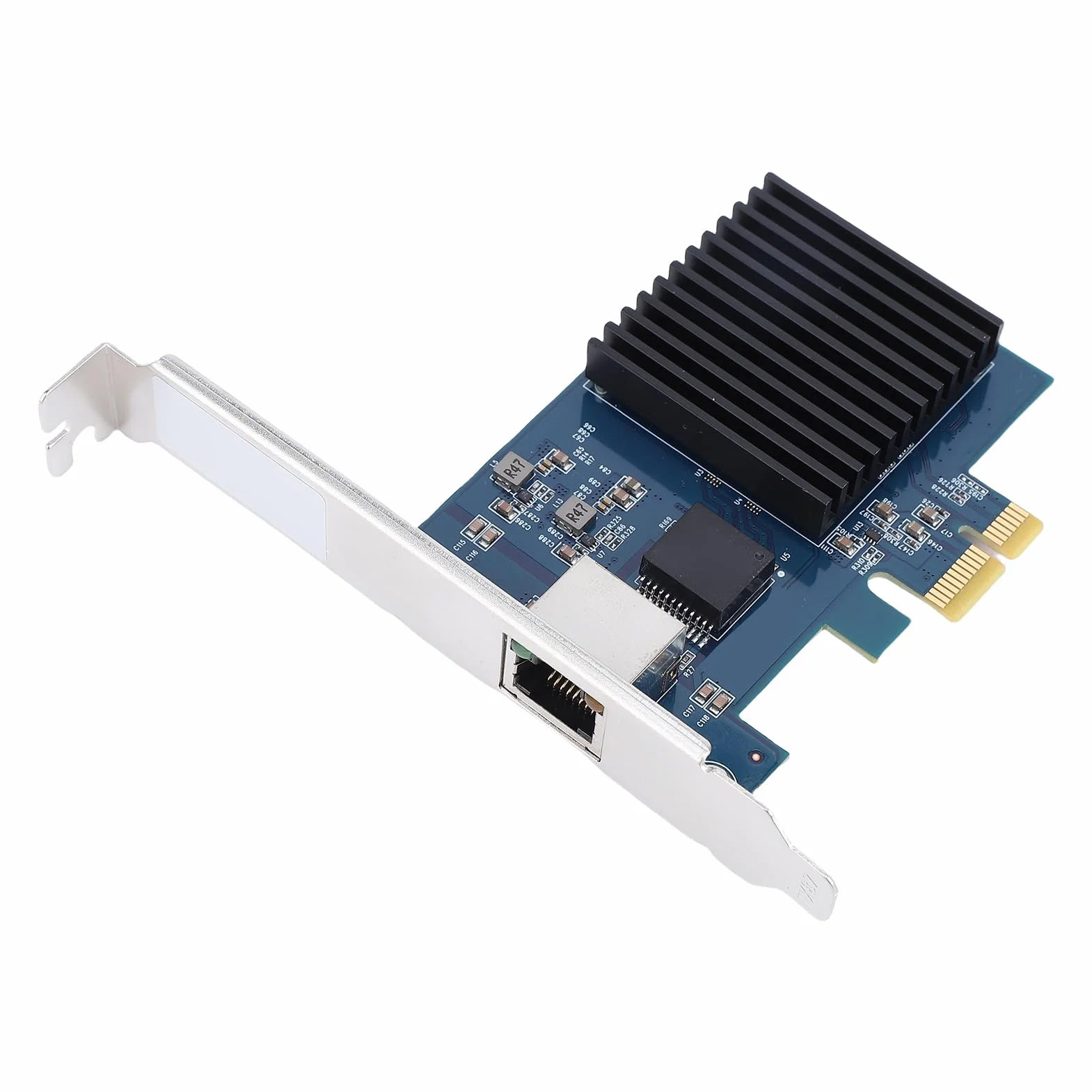 Fockety Scheda di Rete PCIe da 10 GB, Porta RJ45 RTL8127 PCI Express Gen 4 X1 a 10 Gigabit Ethernet per Linux, Adattatore LAN PCIe Ethernet