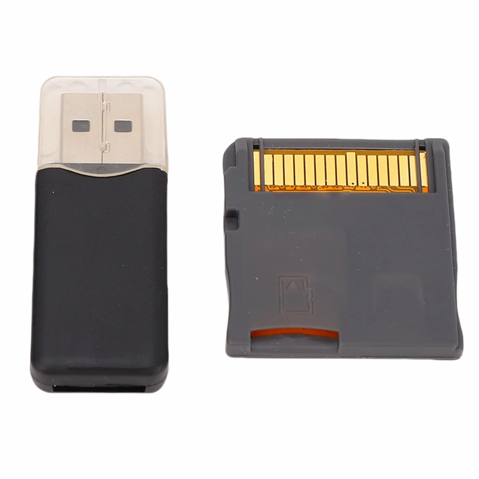 Scheda Flash per Videogiochi, Scheda di Memoria Flash Alimentata da Chip ASIC per Console 2DS 3DS, con Lettore di Schede, Supporta Piccole Schede di Memoria da 4G a 128G e più (Argento)