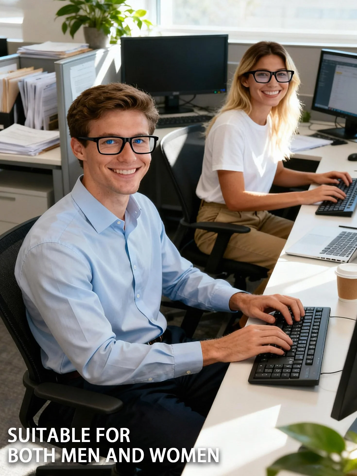 Occhiali Anti Luce Blu Uomo Donna PC Antifatica per Computer Monitor Gaming