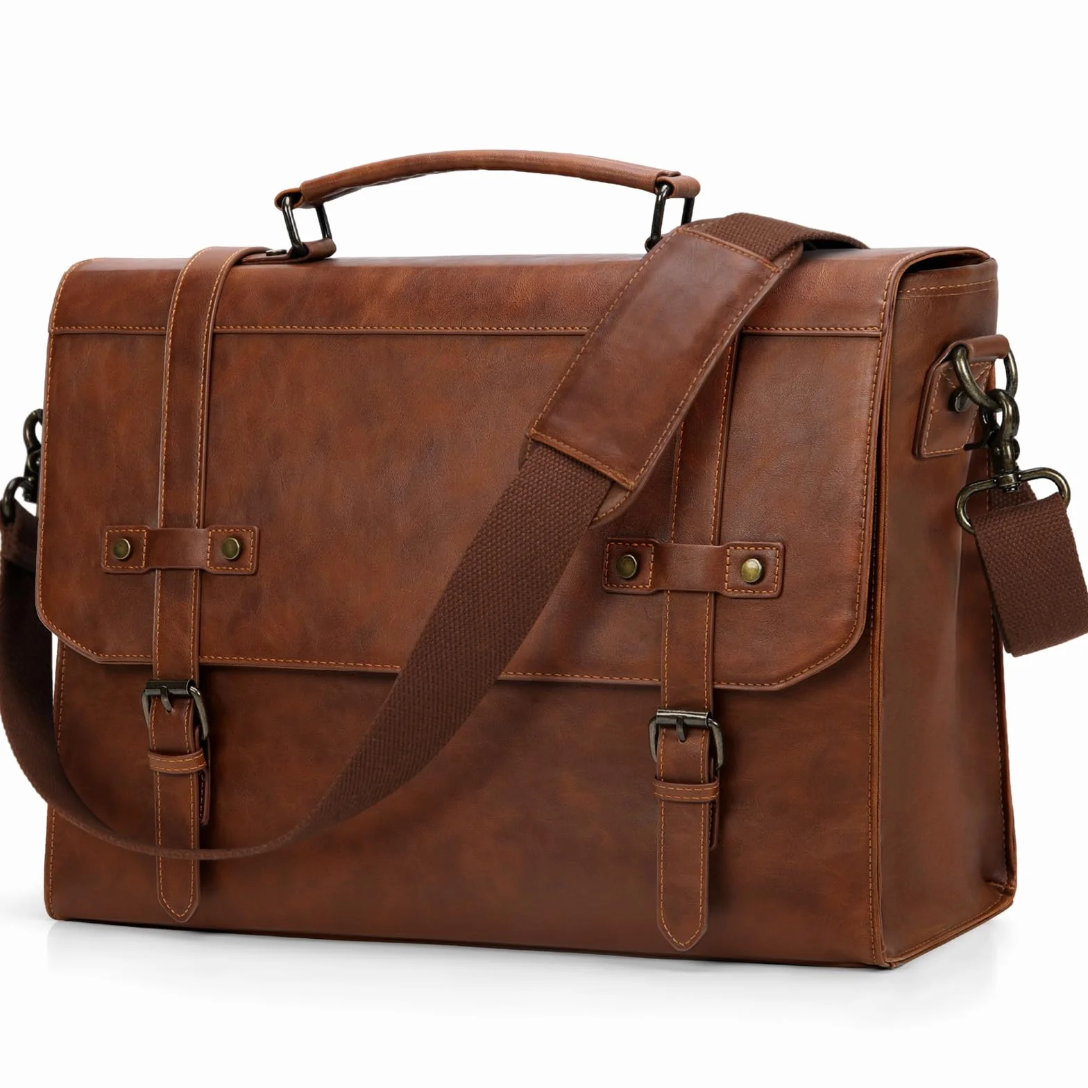 RAINSMORE Borsa Porta PC 17.3 Pollici Borsa Lavoro Uomo Pelle PU Borsa Computer Impermeabile Borsa Tracolla Valigetta Documenti Uomo