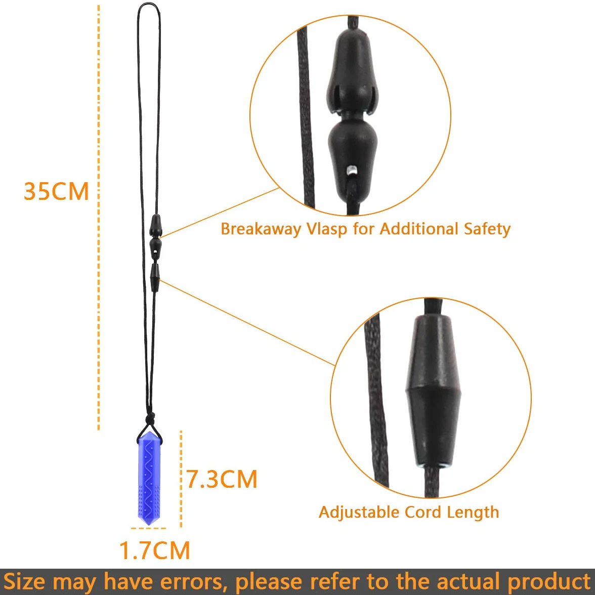 Collana da masticare in silicone per bambini autisti – Antistress ADHD, concentrazione e calma