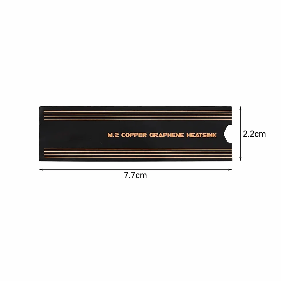 2 Pezzi M.2 2280 SSD Adesivo di Raffreddamento Radiatore in grafene per Laptop NVMe NGFF 2280 SSD