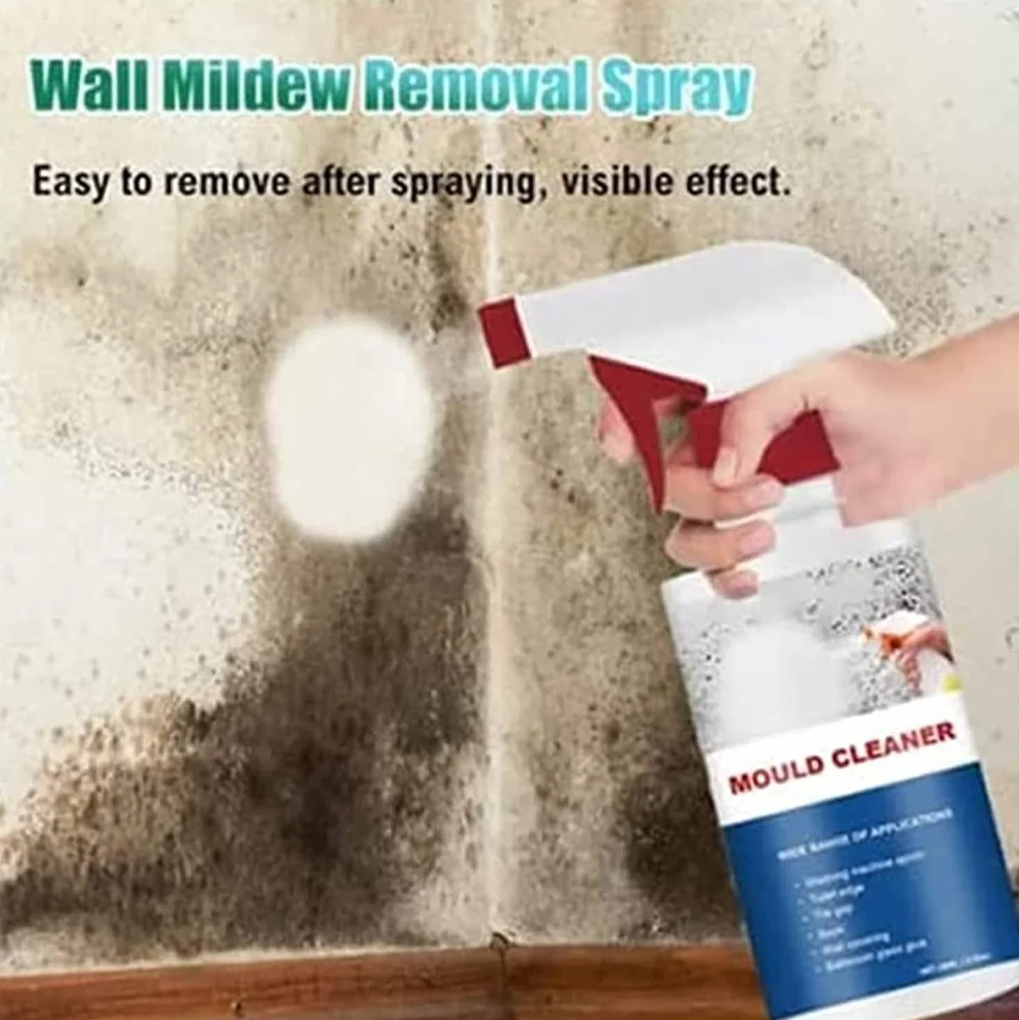 Mildew Cleaner Foam 60ml 3 Pcs - Household Mildew Removal Spray for Kitchen Bathroom