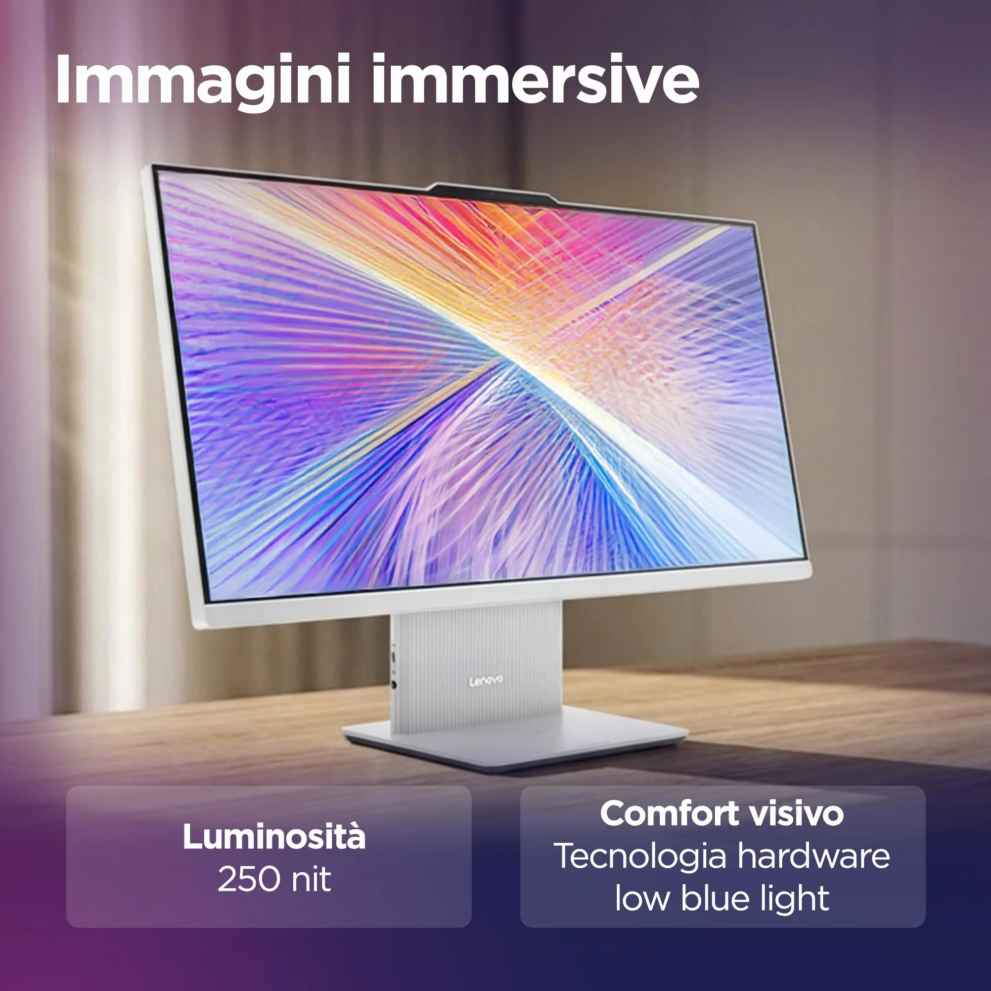 Lenovo IdeaCentre All-In-One Desktop 24" FHD Intel Core Ultra 5 226V 512GB SSD 16GB RAM WiFi 6 Windows 11
