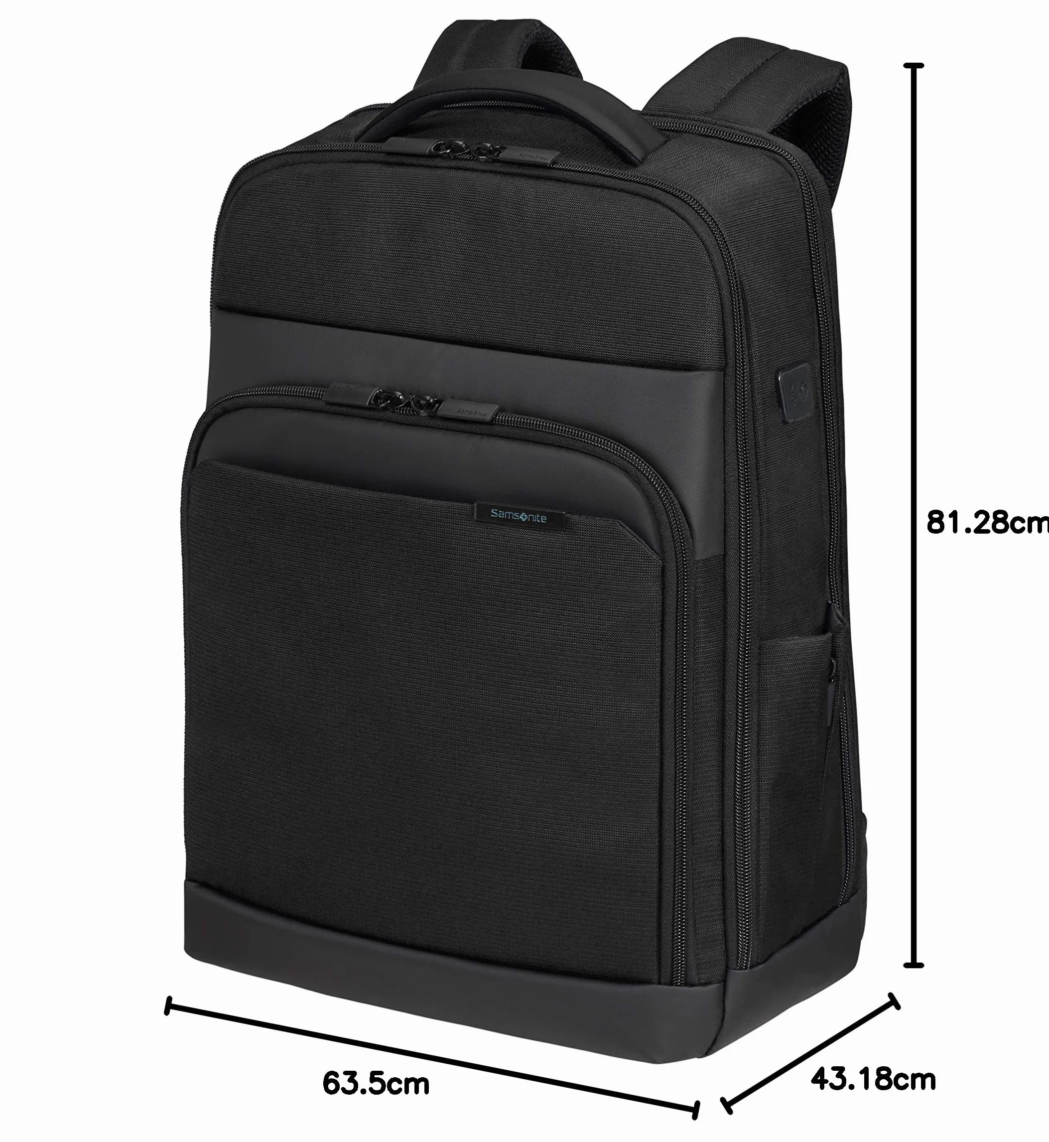 Samsonite Mysight - Zaino porta pc 17.3 pollici (46 cm - 25.5 L), Nero (Black)