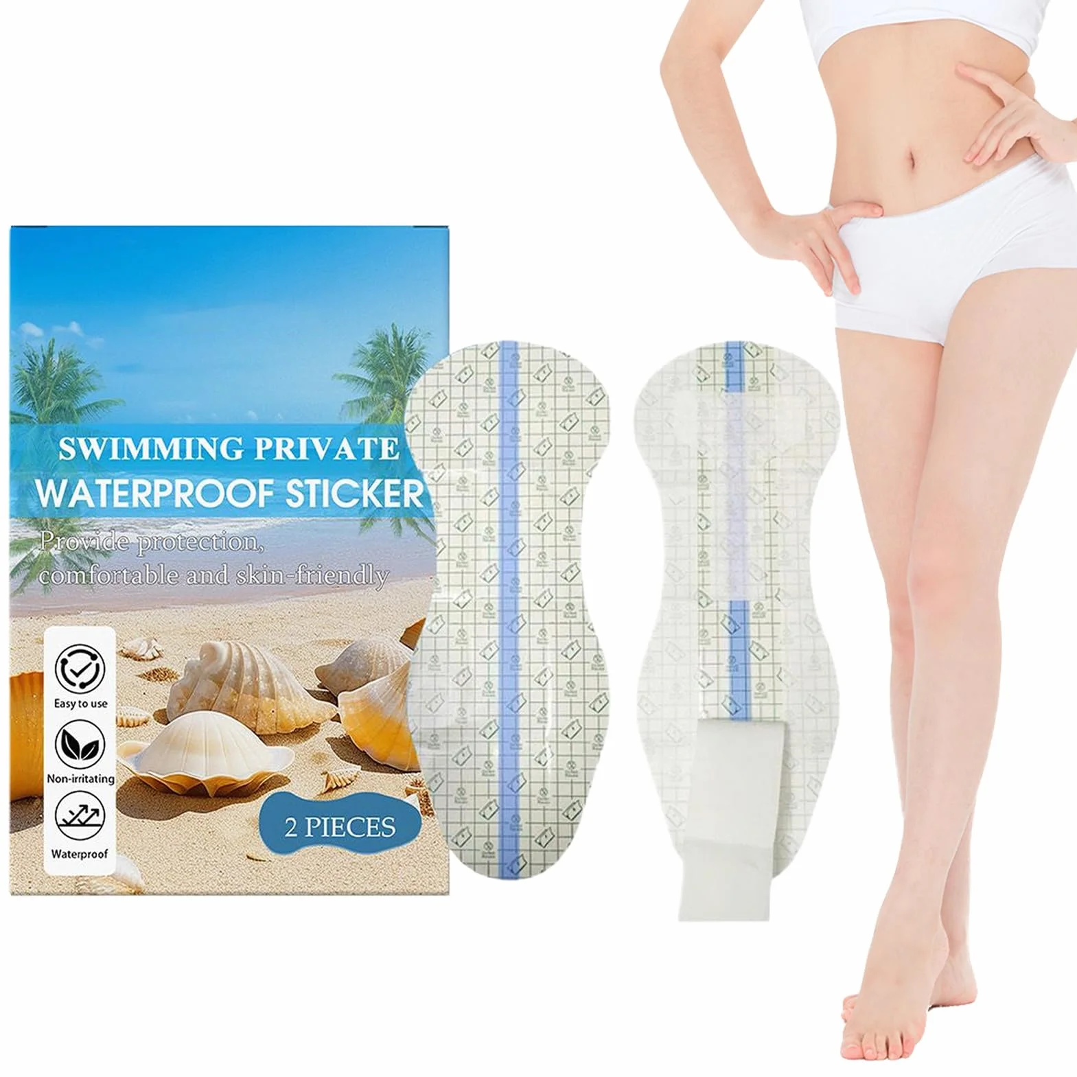Imbottiture protettive per il nuoto da donna 10 adesivi impermeabili assorbenti privati accessorio costume da bagno