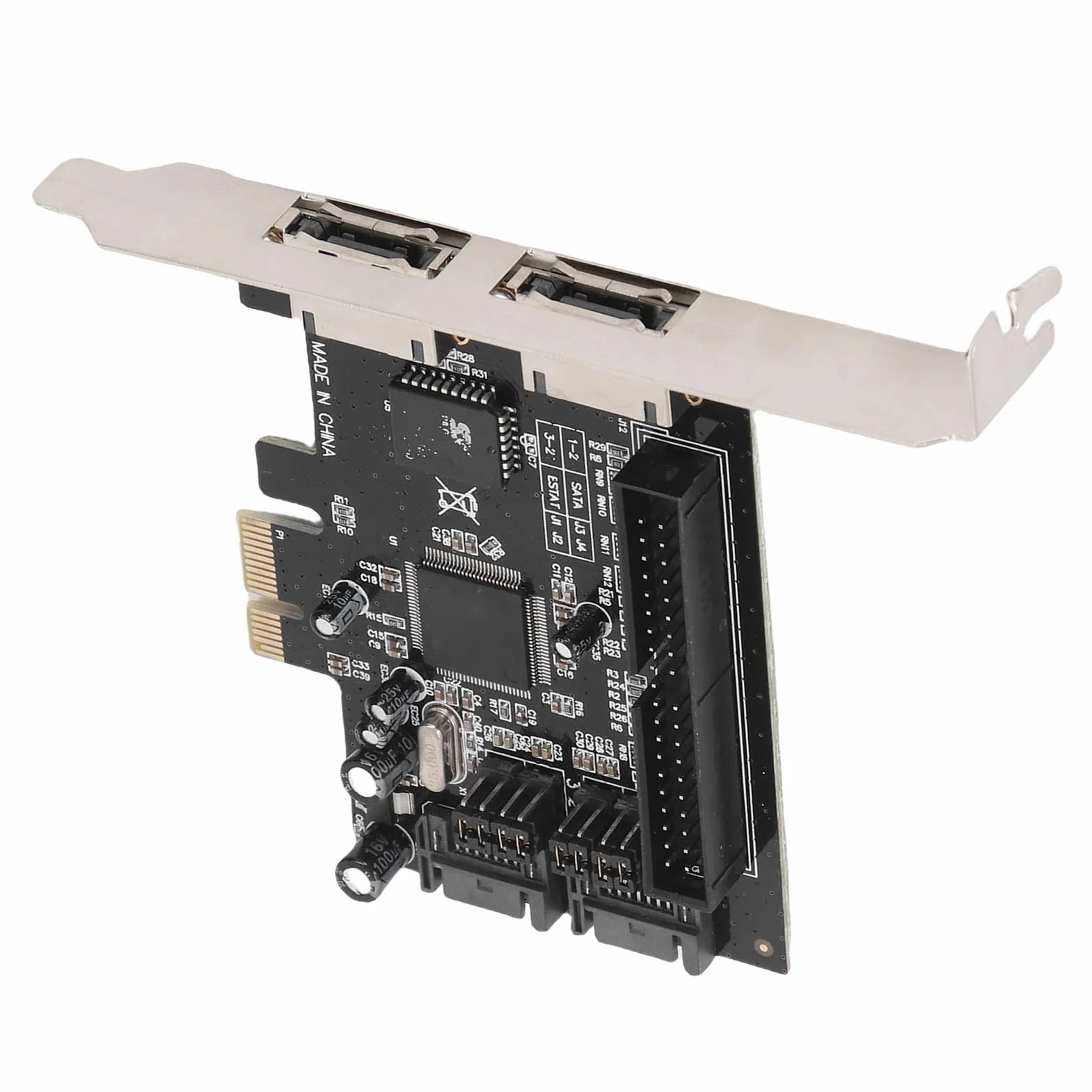 Bewinner Scheda Adattatore PCIe a IDE Scheda Controller PCI Express a Doppia Porta con velocità da 3 Gbs Supporto di Grande capacità per Dischi Rigidi ATA Opzioni di Archiviazione Versatili per