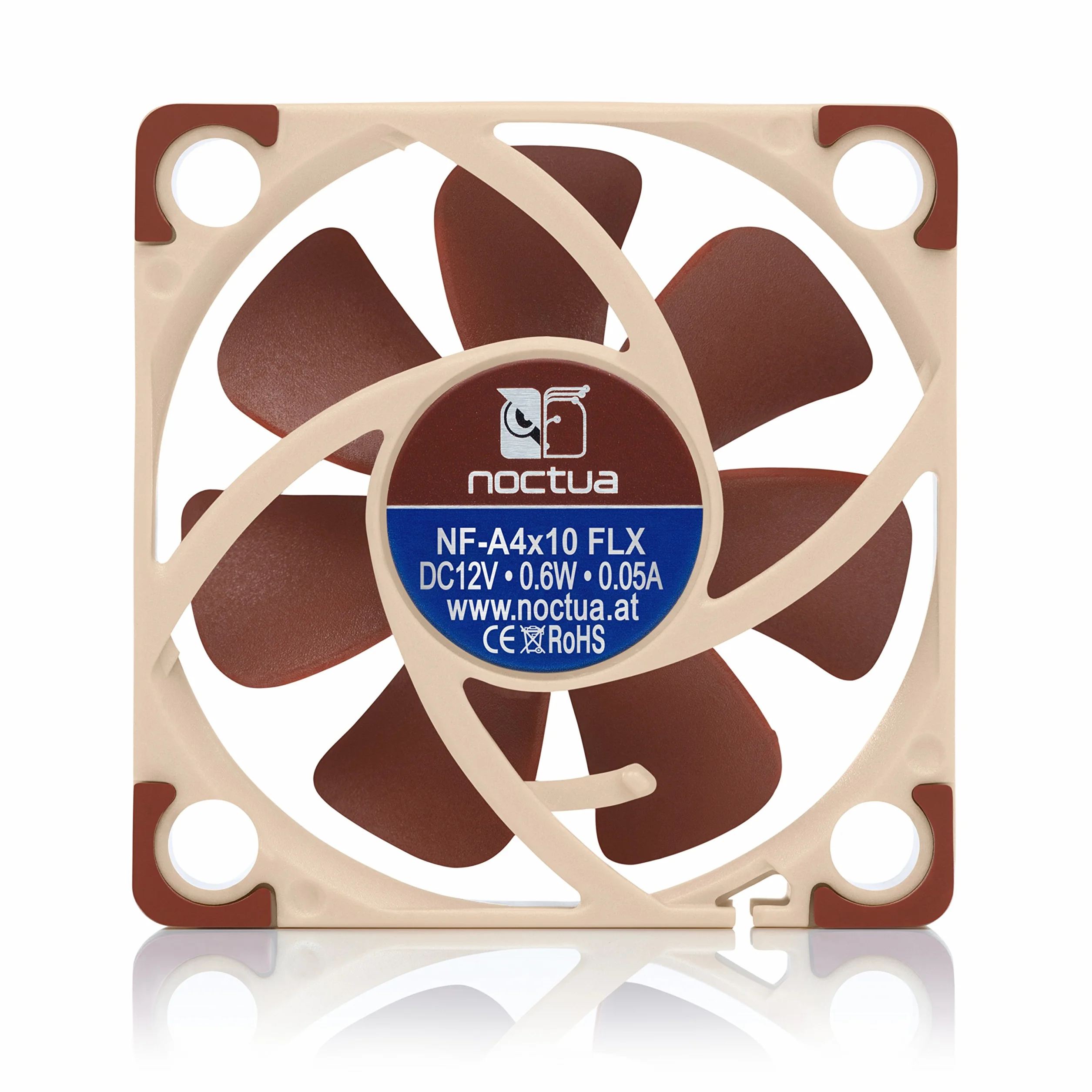 Noctua NF-A4X10 FLX, Ventola Silenziosa di Qualità Premium, 3-Pin (40x10 mm, Marrone)