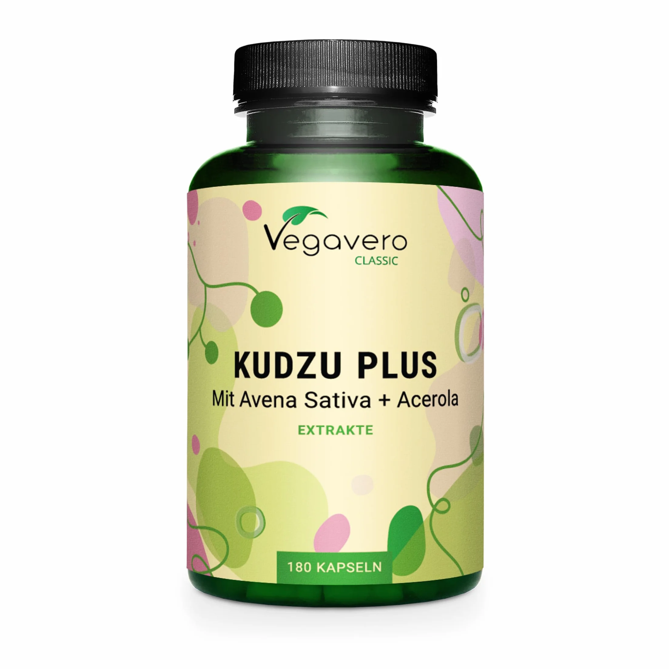 KUDZU Vegavero 6000 mg 10:1 180 capsule 8% Isoflavoni con Vitamina C da Acerola Alto Dosaggio Integratore per Menopausa Vegan