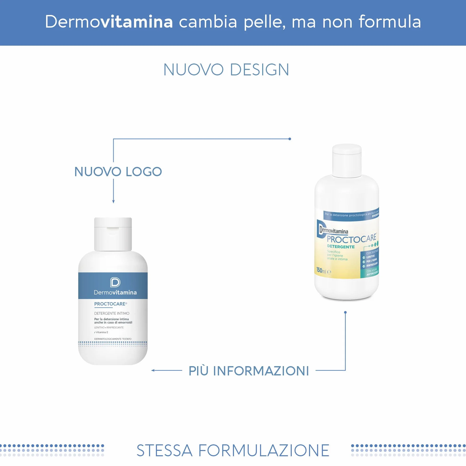 Dermovitamina Proctocare Detergente Intimo Lenitivo Rinfrescante con Vitamina E e Proteine d'Avena 150ml