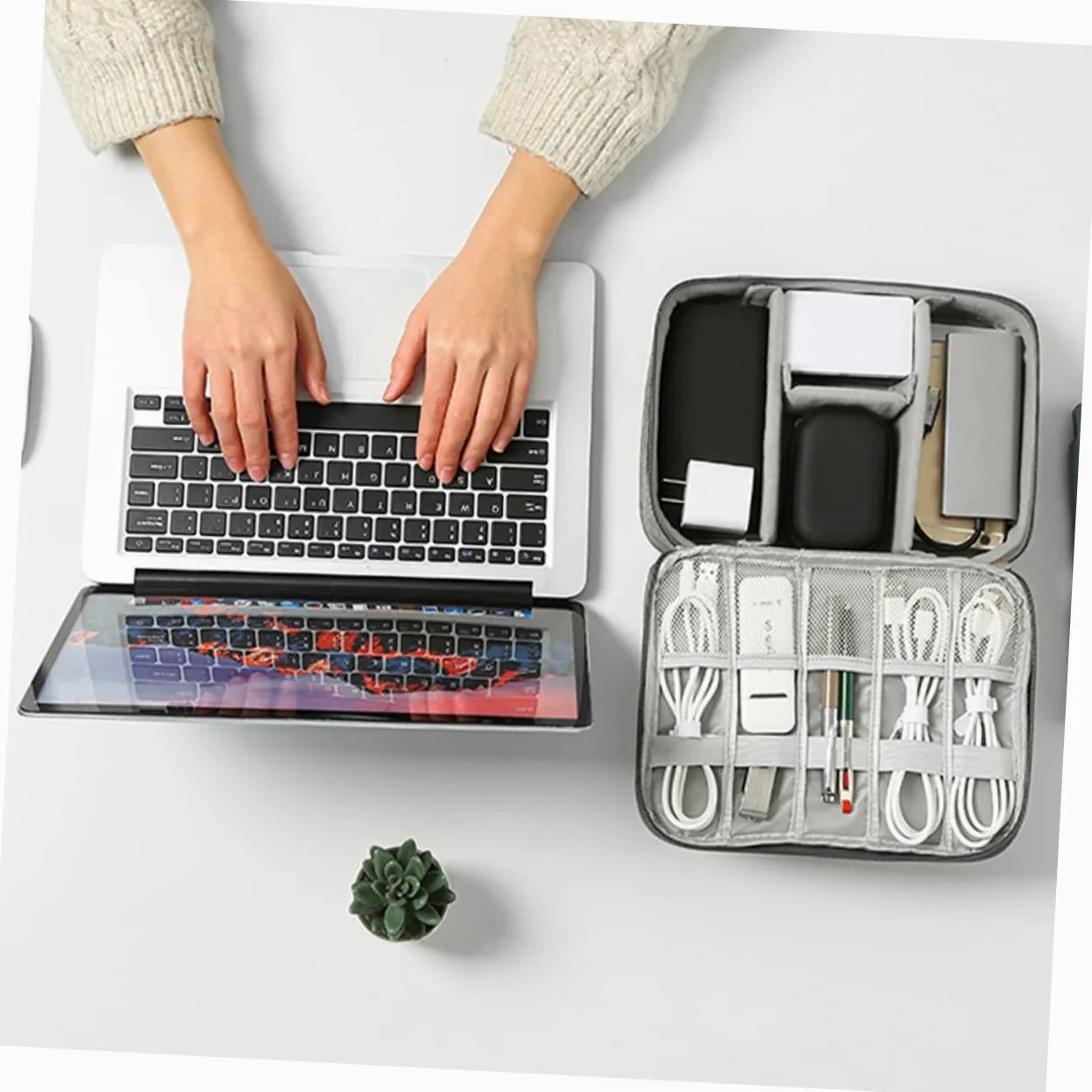 DOITOOL 3 Pezzi Organizzatore Per Cavi Da Viaggio Organizer Per Accessori Elettronici Custodia Per Caricabatterie Per Auricolari Power Bank
