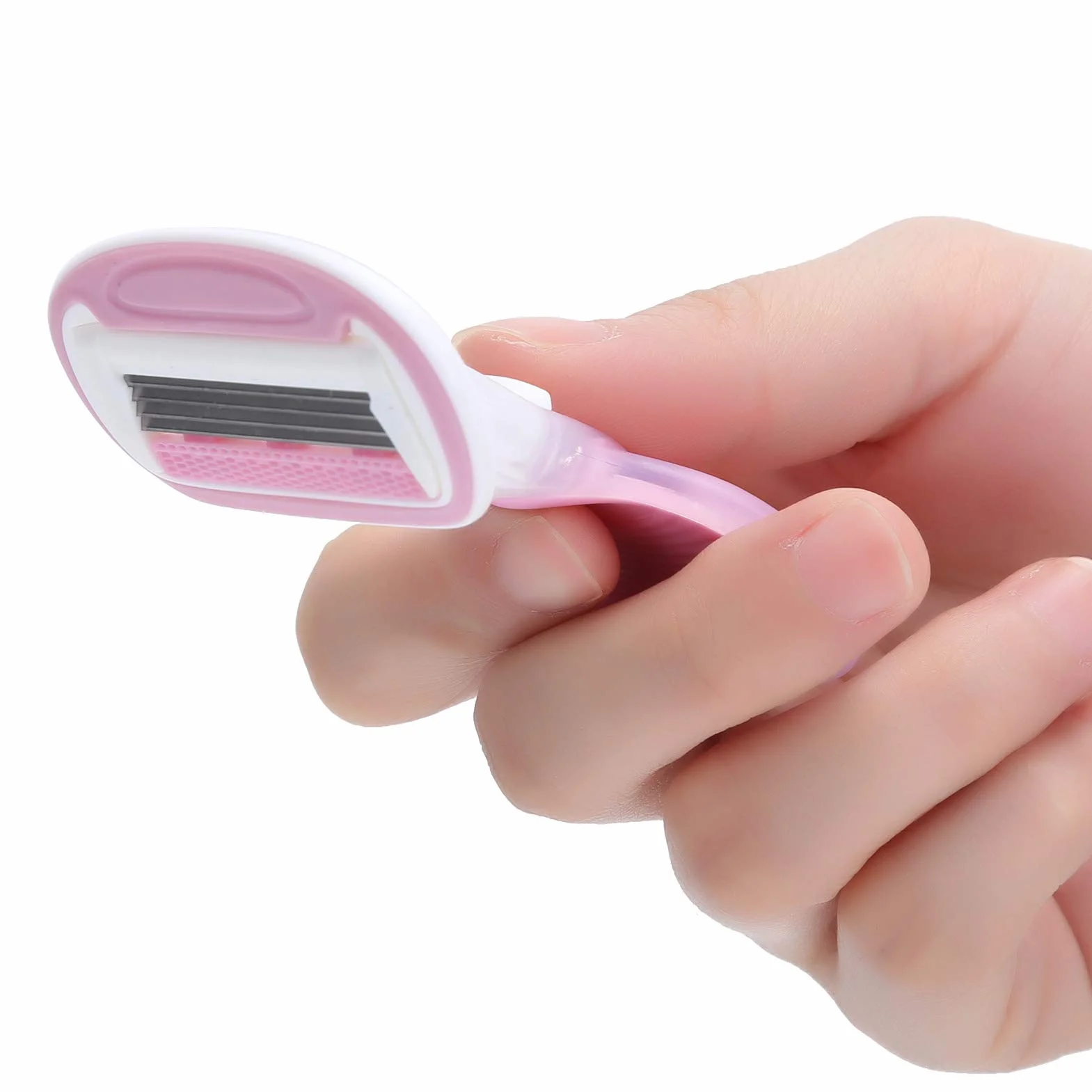 Brrnoo Rasoio Donna 4 Lame Acciaio Inossidabile Flexball Testina Girevole Custodia Viaggio
