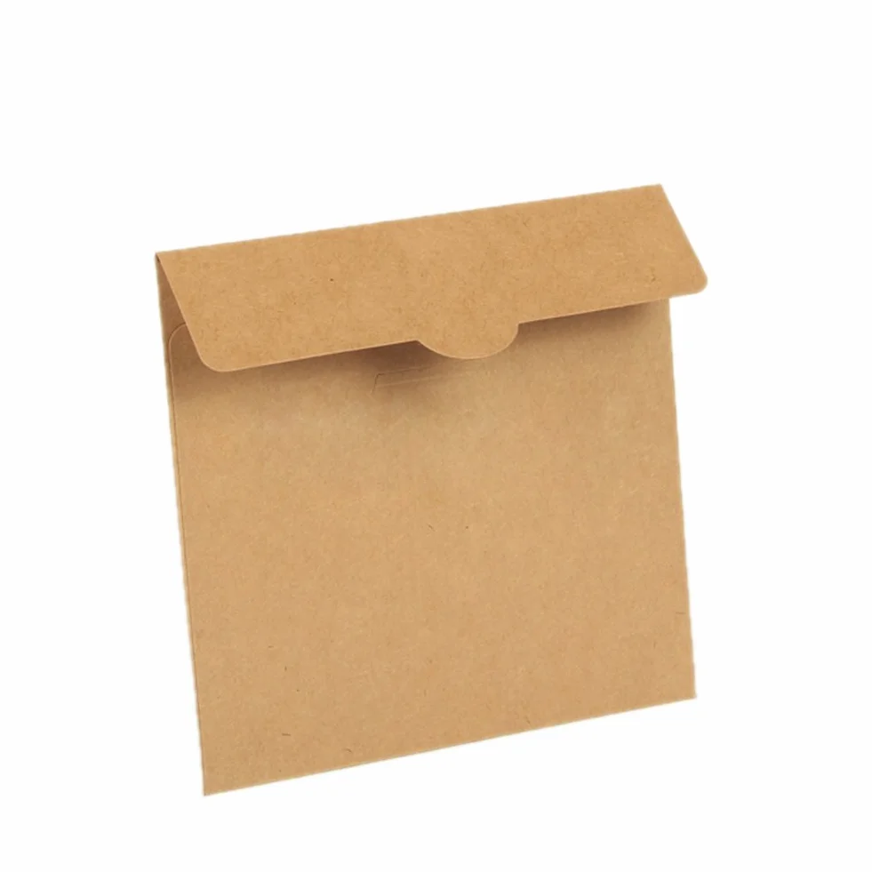 Buste vuote in carta kraft per CD e DVD, confezione da 30 pezzi, 12,5 x 12,5 cm