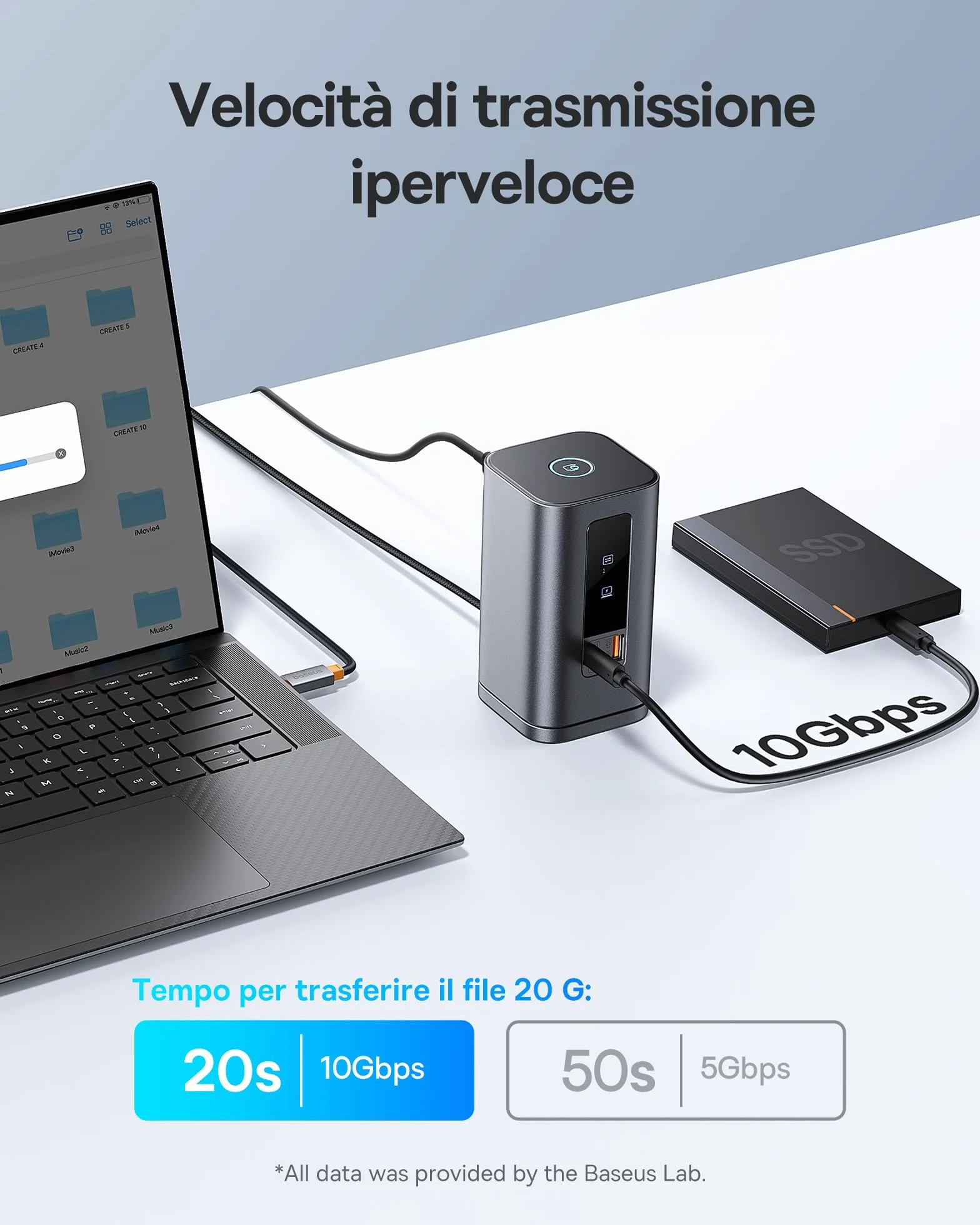Baseus Spacemate 11 in 1 Docking Station 3 Monitor per Windows, con Display Intelligente, 4K HDMI/DP, 10Gbps USB-C/A, 100W PD, Ethernet，Audio, Compatibile con HP/Lenovo/Dell/Acer