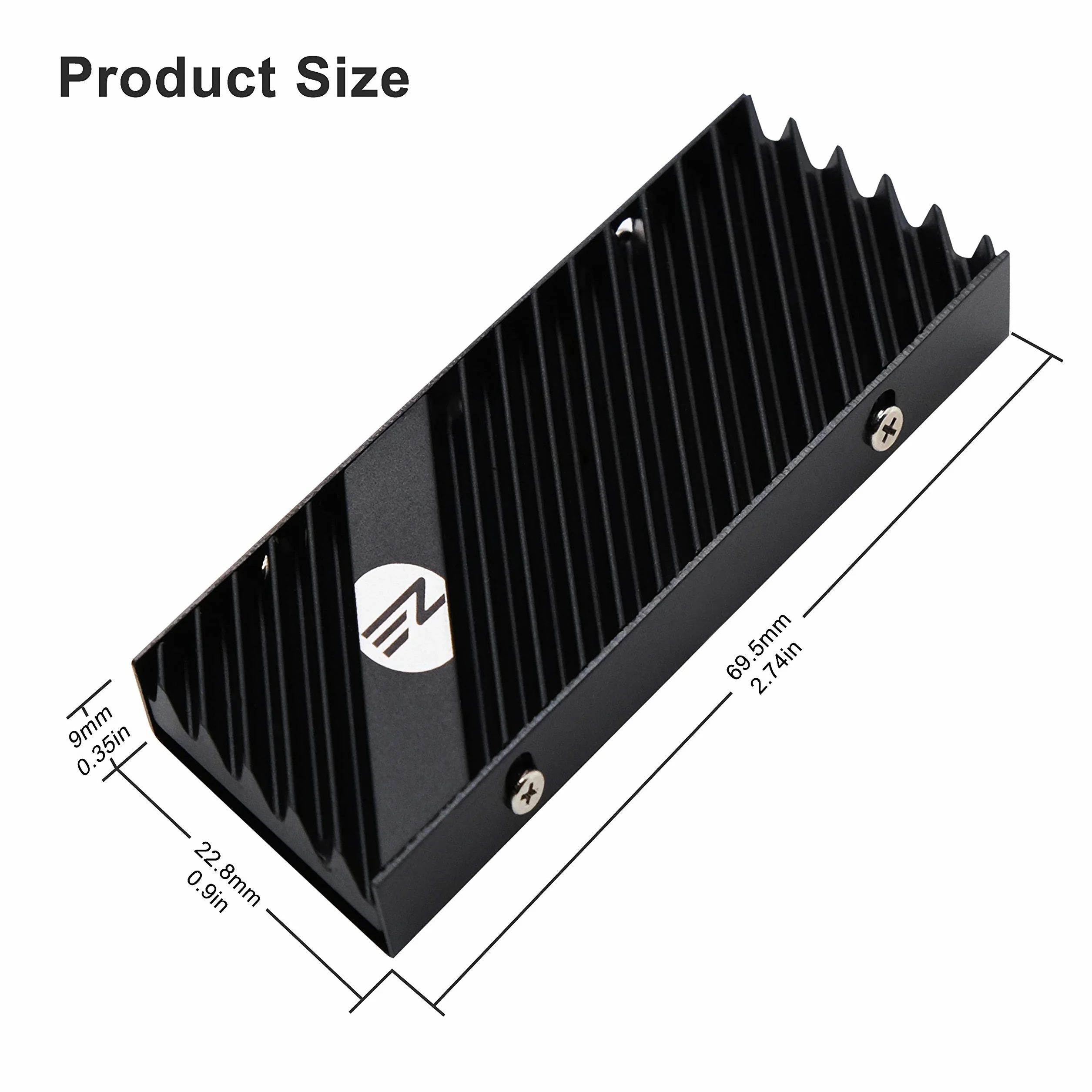EZDIY-FAB M.2 2280 Dissipatore di Calore SSD,Dissipatore di Calore Bifacciale,Raffreddatore SSD ad Alte Prestazioni per PC/PS5 per PCIE NVME M.2 SSD o SATA M.2 SSD-Nero