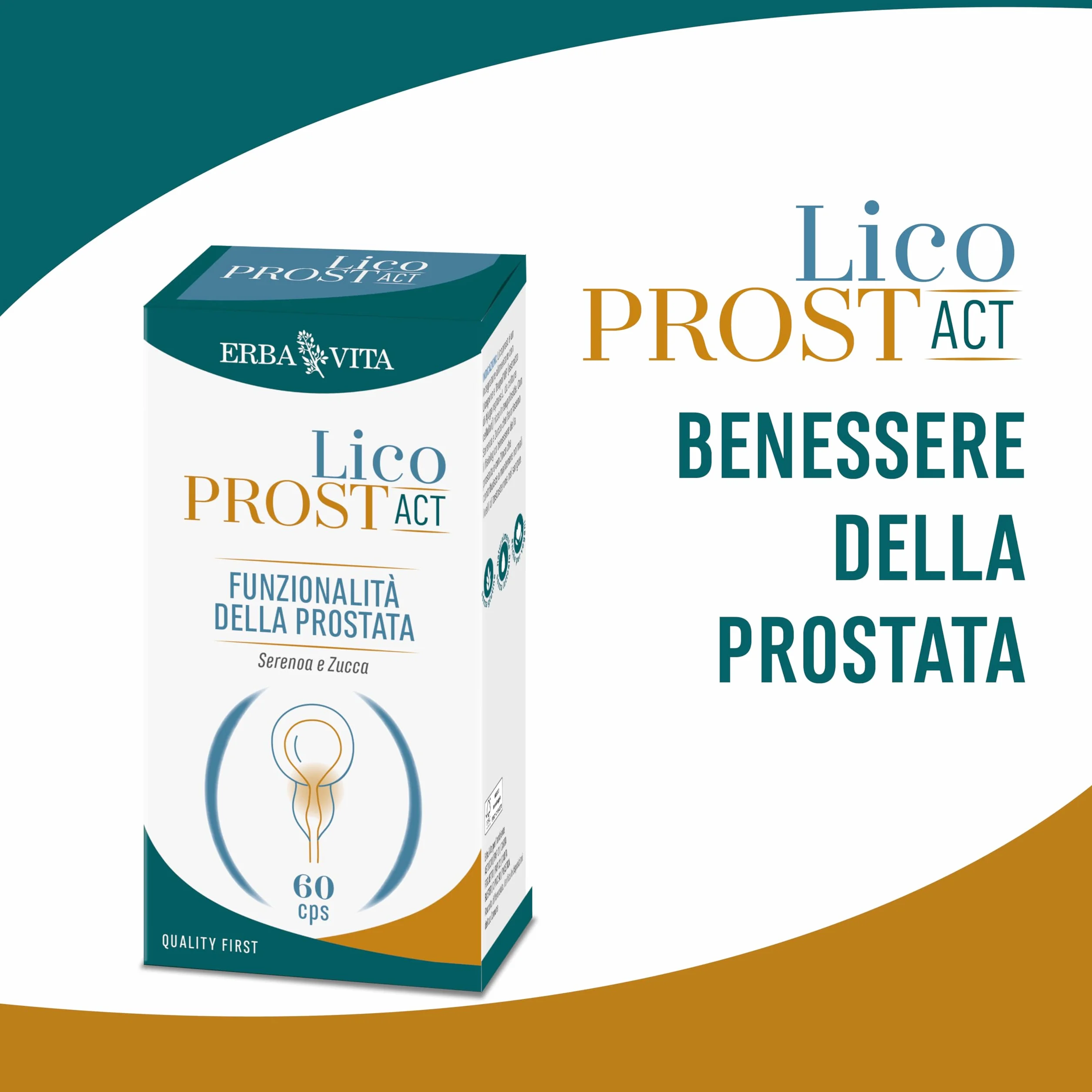 ERBA VITA Licoprost Act integratore alimentare con Licopene e Teupol10P 60 Capsule