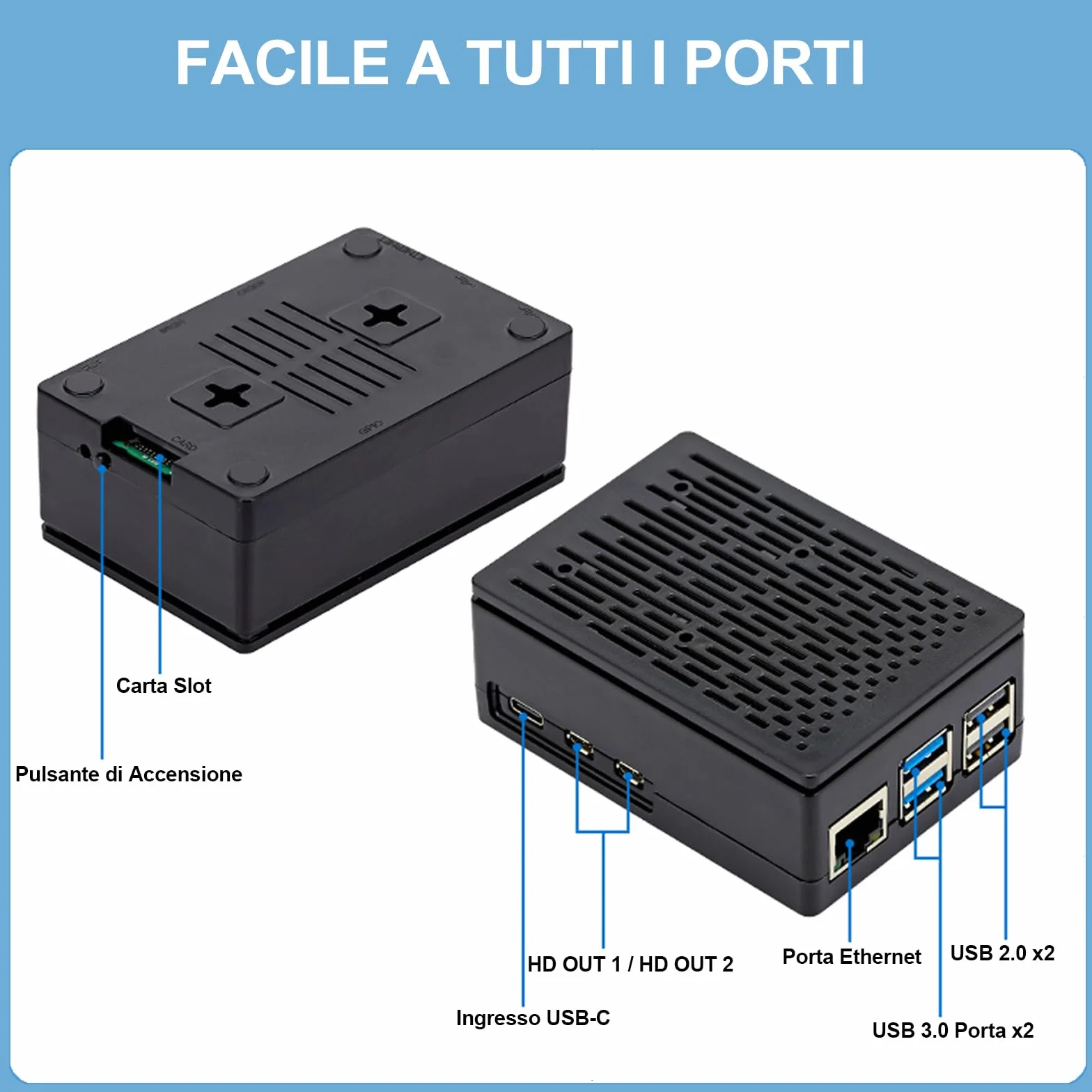 Vemico Raspberry Pi 5 16 GB Starter Kit con scheda 64GB, alloggiamento raffreddamento attivo, alimentatore 5,1V 5A, cavo 4K HD, lettore di schede