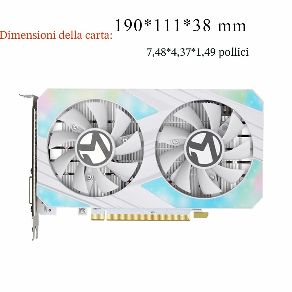 maxsun AMD Radeon RX 580 8GB 2048SP GDDR5 Computer Video Scheda grafica GPU per PC Gaming 256-Bit DirectX 12 DVI, HDMI, DisplayPort Multi Monitor Extender Decodifica 4k