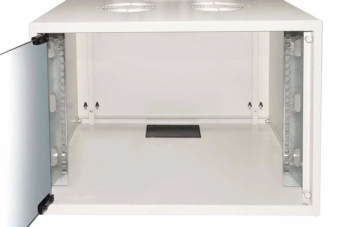 LINK armadio rack 19" LK1907U40E disassemblato 6 unità da muro dimensioni 54x30x37 cm colore grigio porta a vetro temperato con chiusura a chiave capacità di carico 40 kg 1 unità