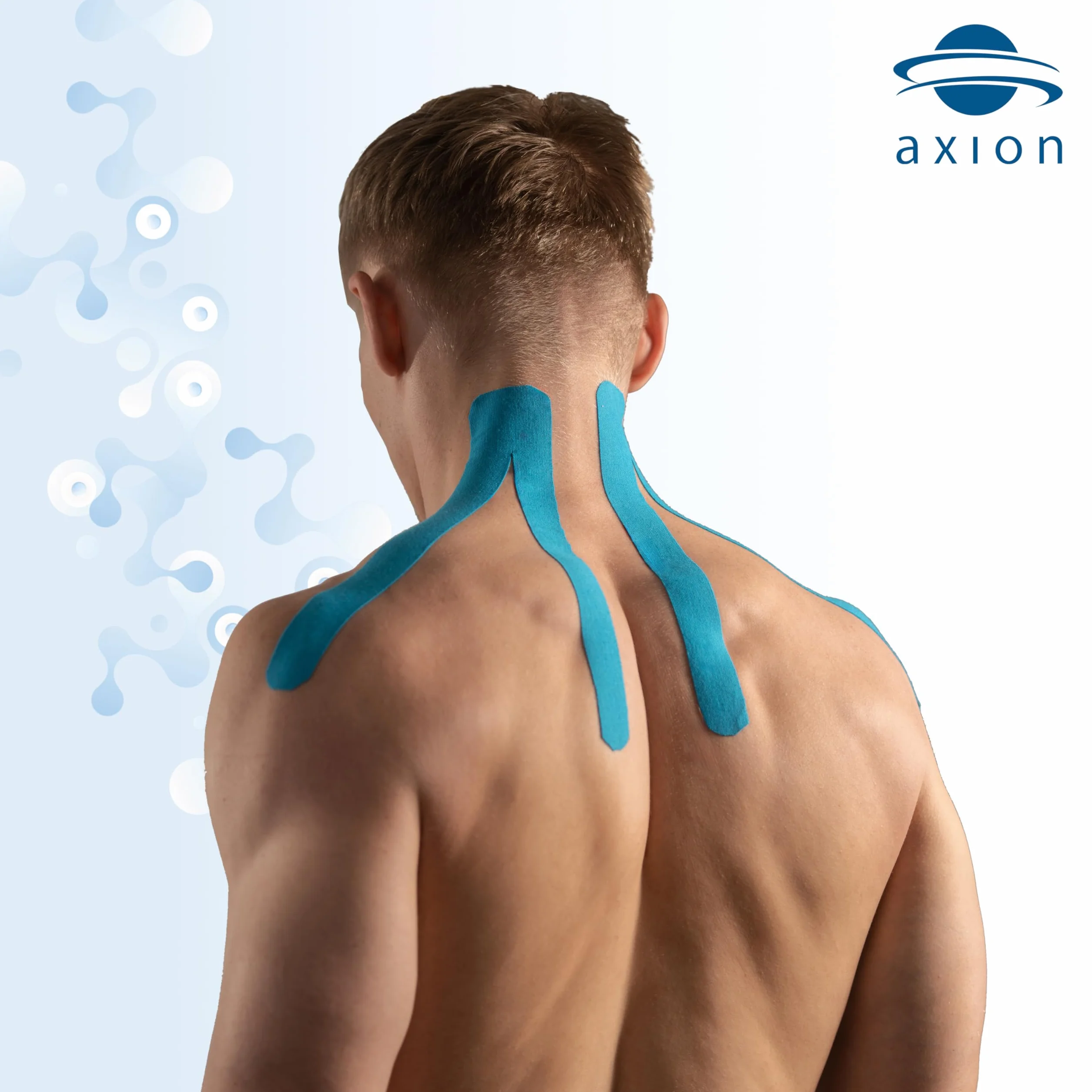 axion Nastri Kinesiologici 2 Rotoli Beige Fasciatura fitness impermeabile elastica autoadesiva
