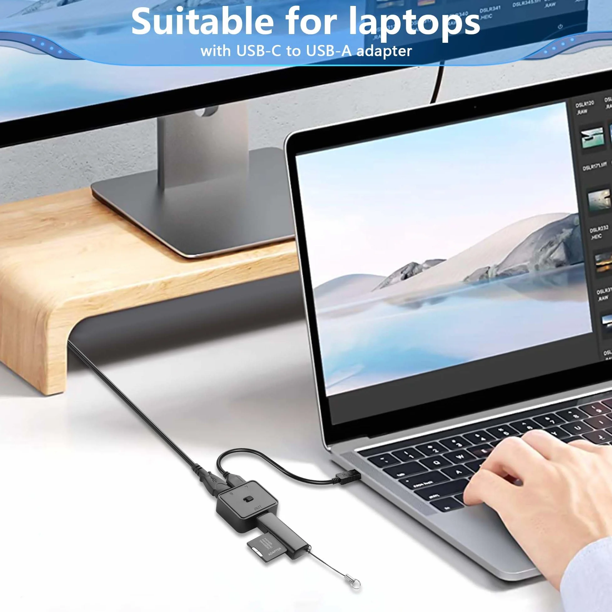 CERRXIAN 2 interruttori USB 2.0 1 in 2 out, interruttore USB bidirezionale 2 computer condividono 1 dispositivo per stampante, scanner, tastiera