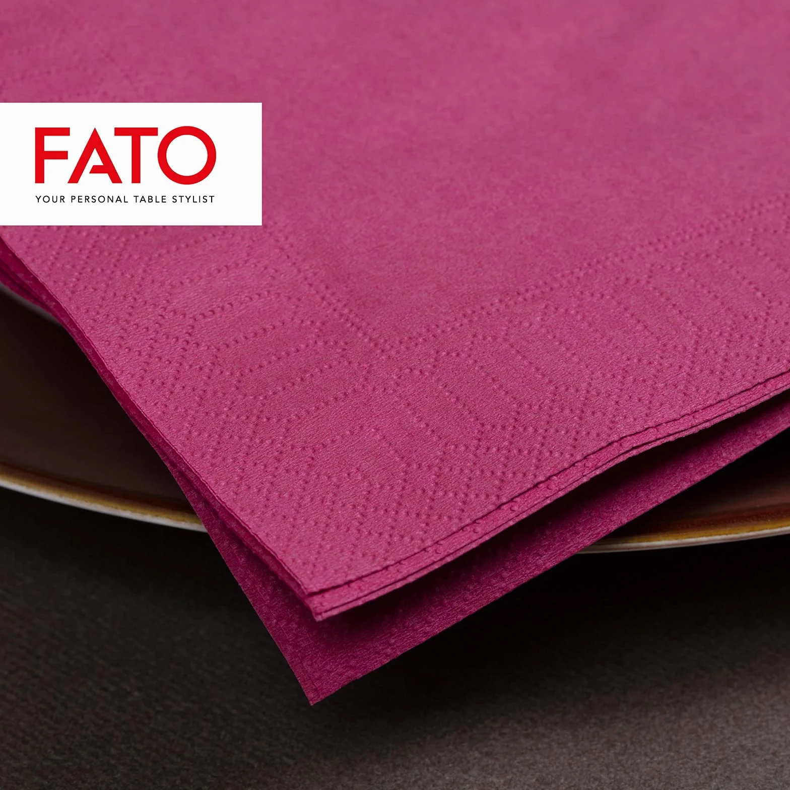 Fato Tovaglioli di Carta Monouso 40 pezzi 38x38 cm 2 veli Bordeaux FSC