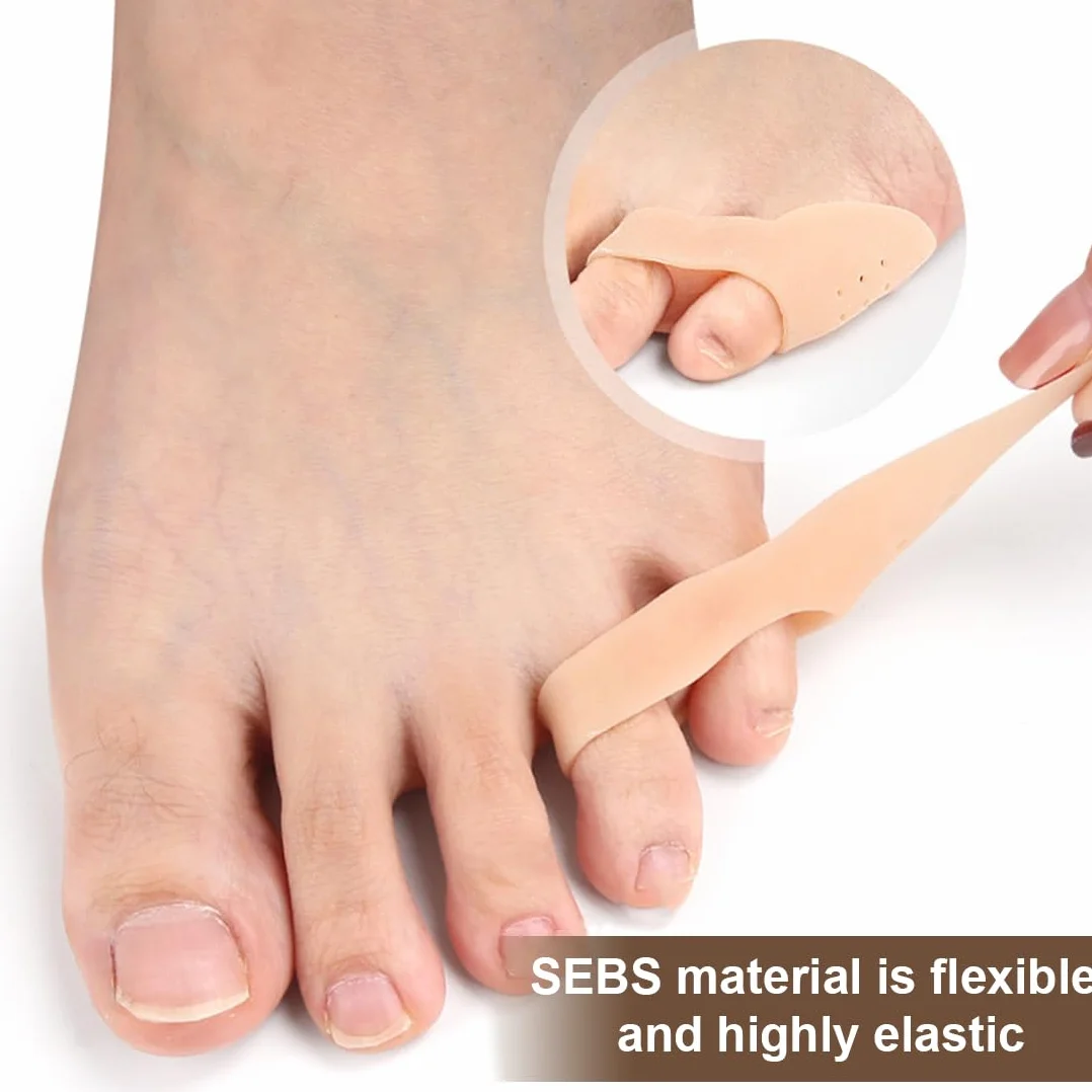 Separatore Dita Piede in Silicone, 2 Paia Proteggi Mignolo Piede, Distanziatori Dita Piedi, Tonalità Pelle