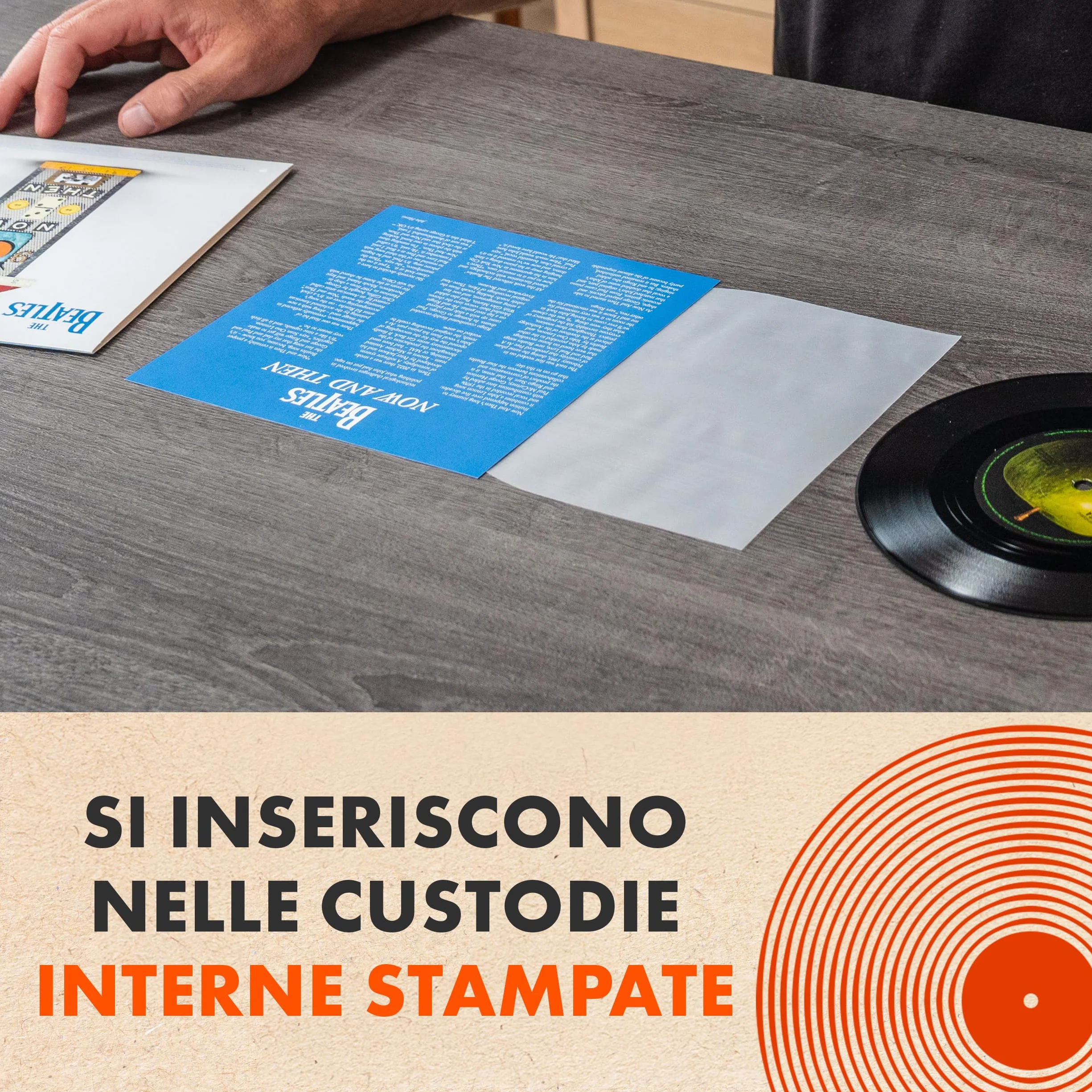 Spincare 50x 7 pollici Single 45 RPM buste interne antistatiche per vinili | Dynamic bordo arrotondato buste in HDPE antistatiche qualità archivio per la conservazione di vinili 7” 45 RPM
