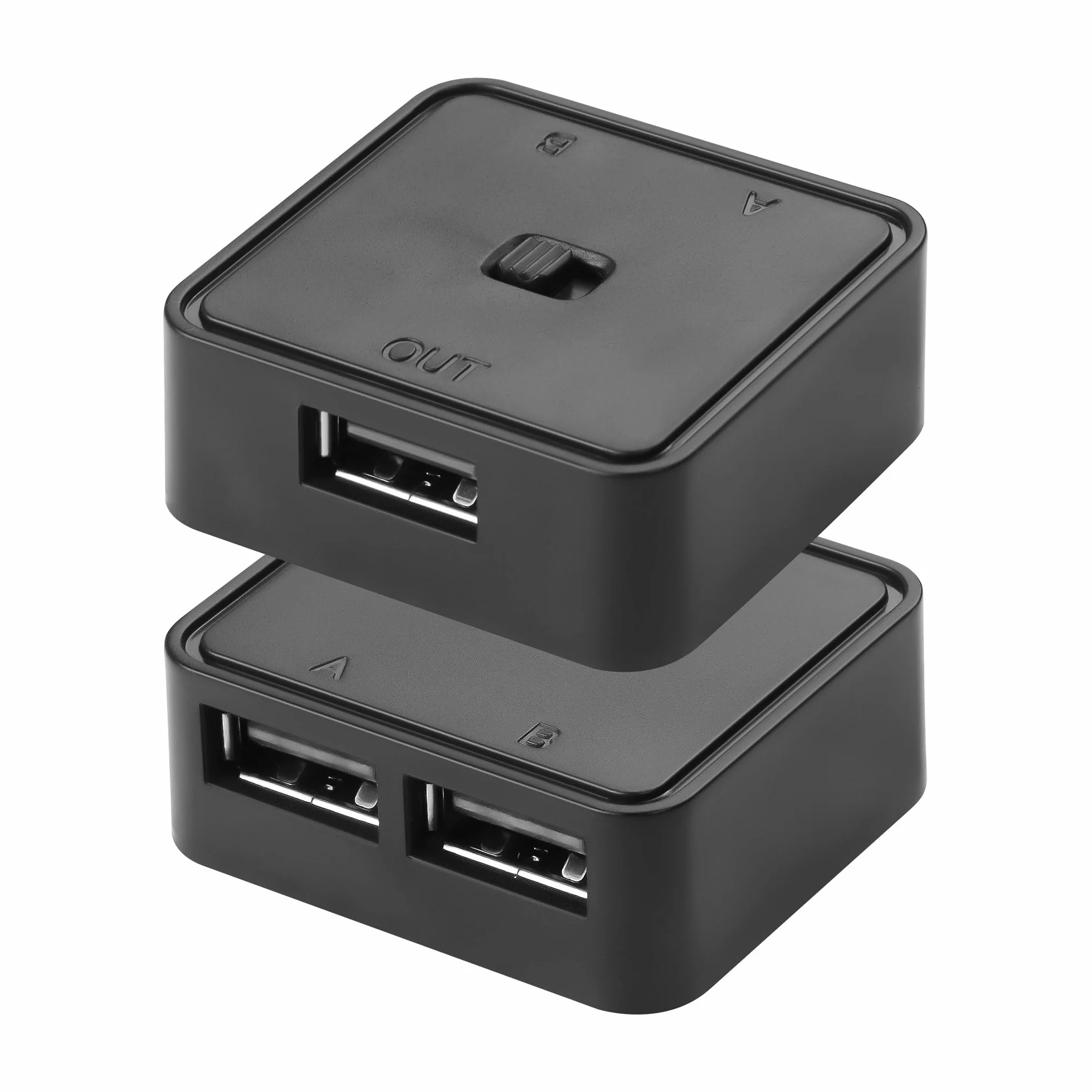 CERRXIAN 2 interruttori USB 2.0 1 in 2 out, interruttore USB bidirezionale 2 computer condividono 1 dispositivo per stampante, scanner, tastiera