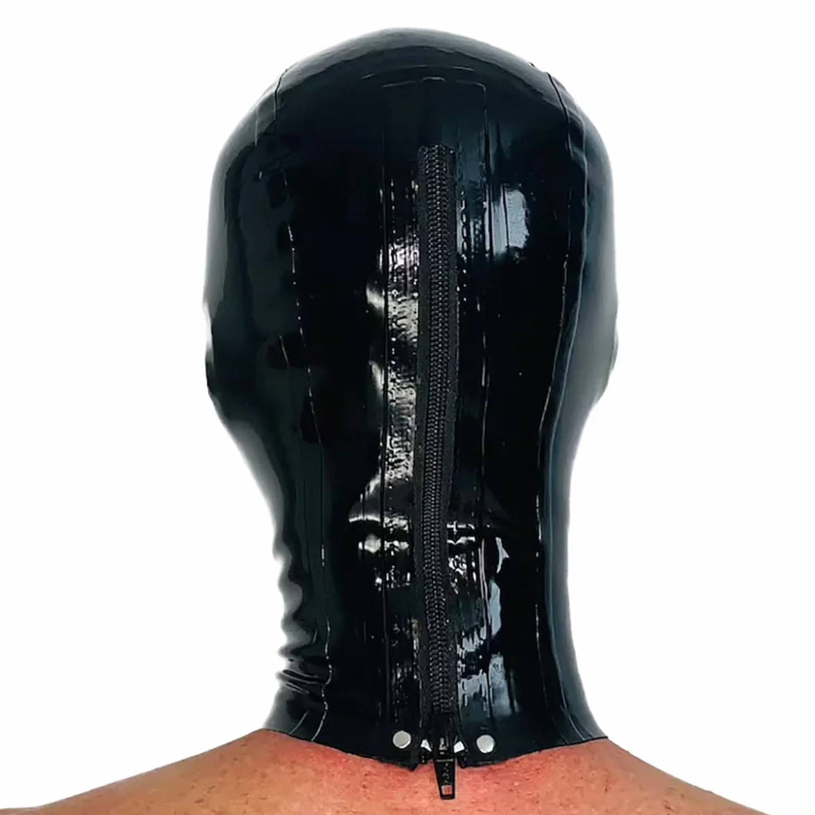 Lattice Testa Coperchio Gomma Maschera Cappuccio Fatto a Mano Cerniera Party Abbigliamento