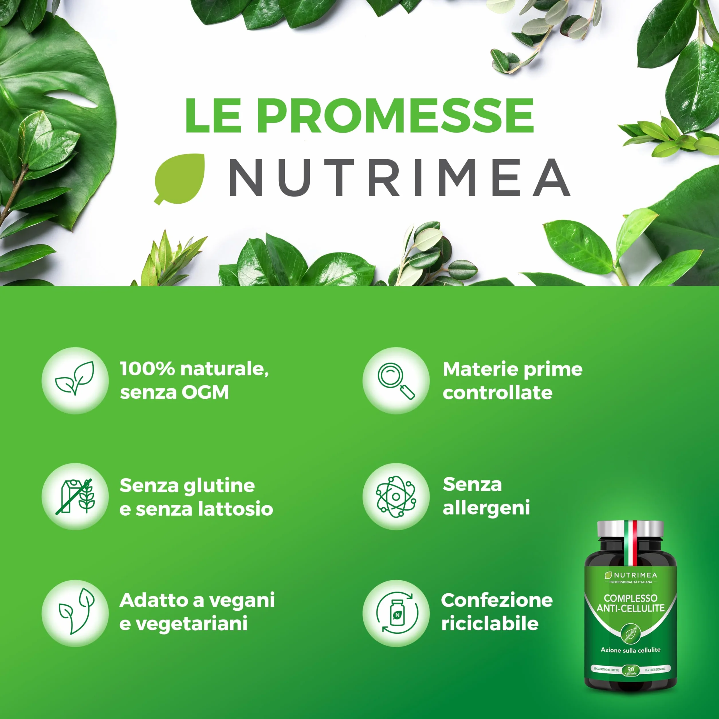 Nutrimea Complesso Anti Cellulite con Sinetrol 90 Capsule Vegan