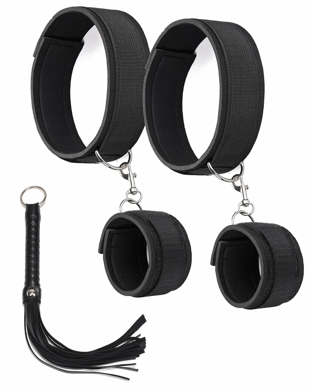 Manette Set con Frusta per Bondage Giochi di Ruolo Adulti