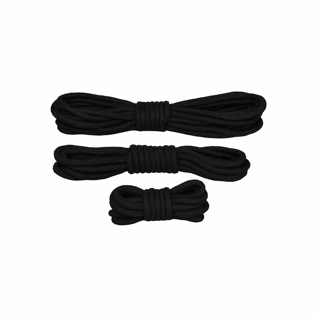 Set di corde bondage 3 pezzi | Corde BDSM per coppie | Lunghezze 3,5 m e 10 m | Robuste e morbide | Nero