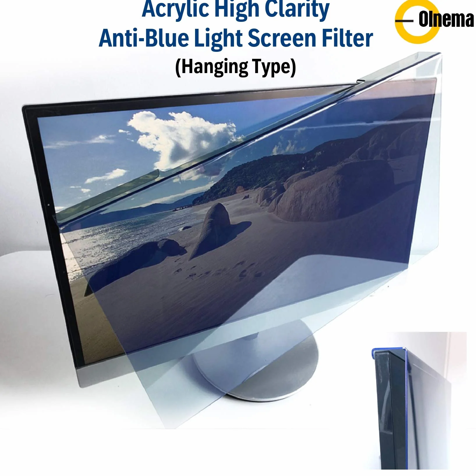 Acrilico Pellicola Protettiva Anti Luce Blu Universale I Anti UV I Protezione per gli occhi I Per computer e monitor PC rimovibile 20-22 pollici (20, 20.1, 21.5, 22) 16:9/16:10