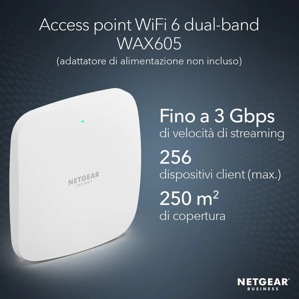 NETGEAR WAX605 WiFi 6 AX3000: Wireless Access Point Unifi Professionale e Ripetitore WiFi ad Alte Prestazioni