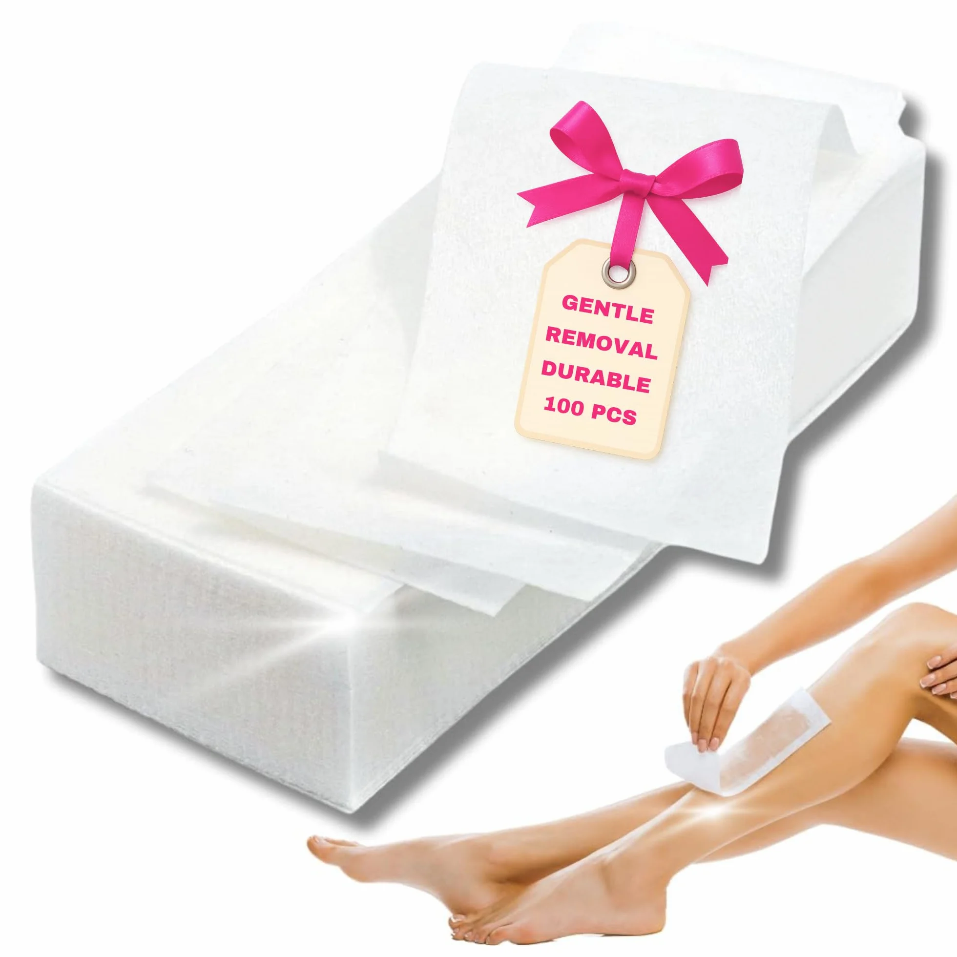 LALILL Strisce in Pile 100 Pezzi per Depilazione con Cera Calda Viso Corpo