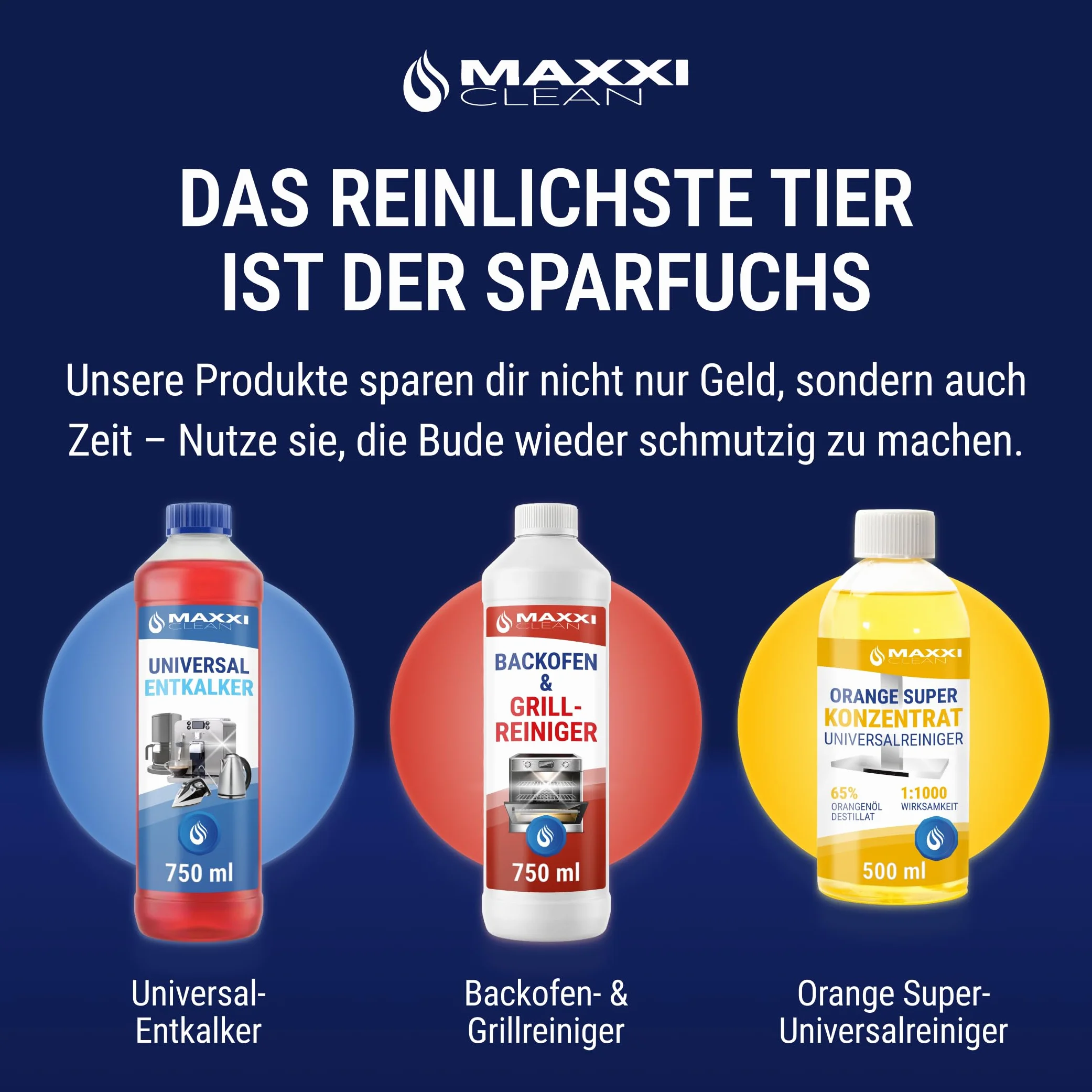 Maxxi Clean Detergente 750 ml per robot di pulizia - detergente pavimenti concentrato