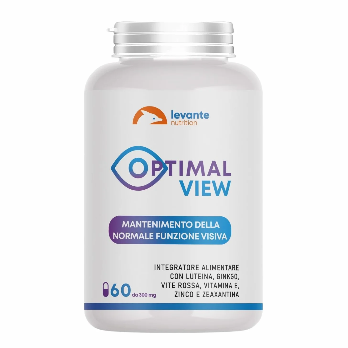 Luteina e Zeaxantina Alto Dosaggio Integratore Occhi Vista con Ginkgo Zinco Vite Rossa Vitamina E 60 Capsule