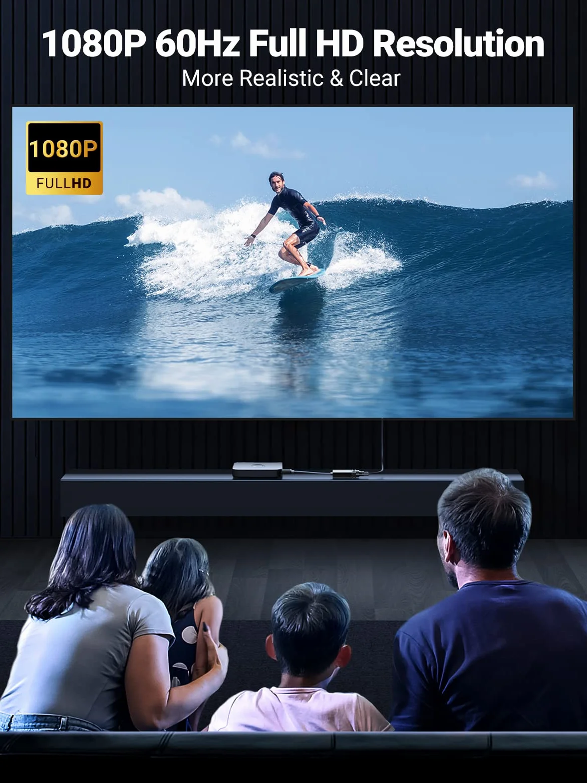 UGREEN - Cavo adattatore HDMI a VGA, 1080P, HDTV attivo, trasmissione audio, supporta PC, laptop, Chromebook, Raspberry Pi, nero