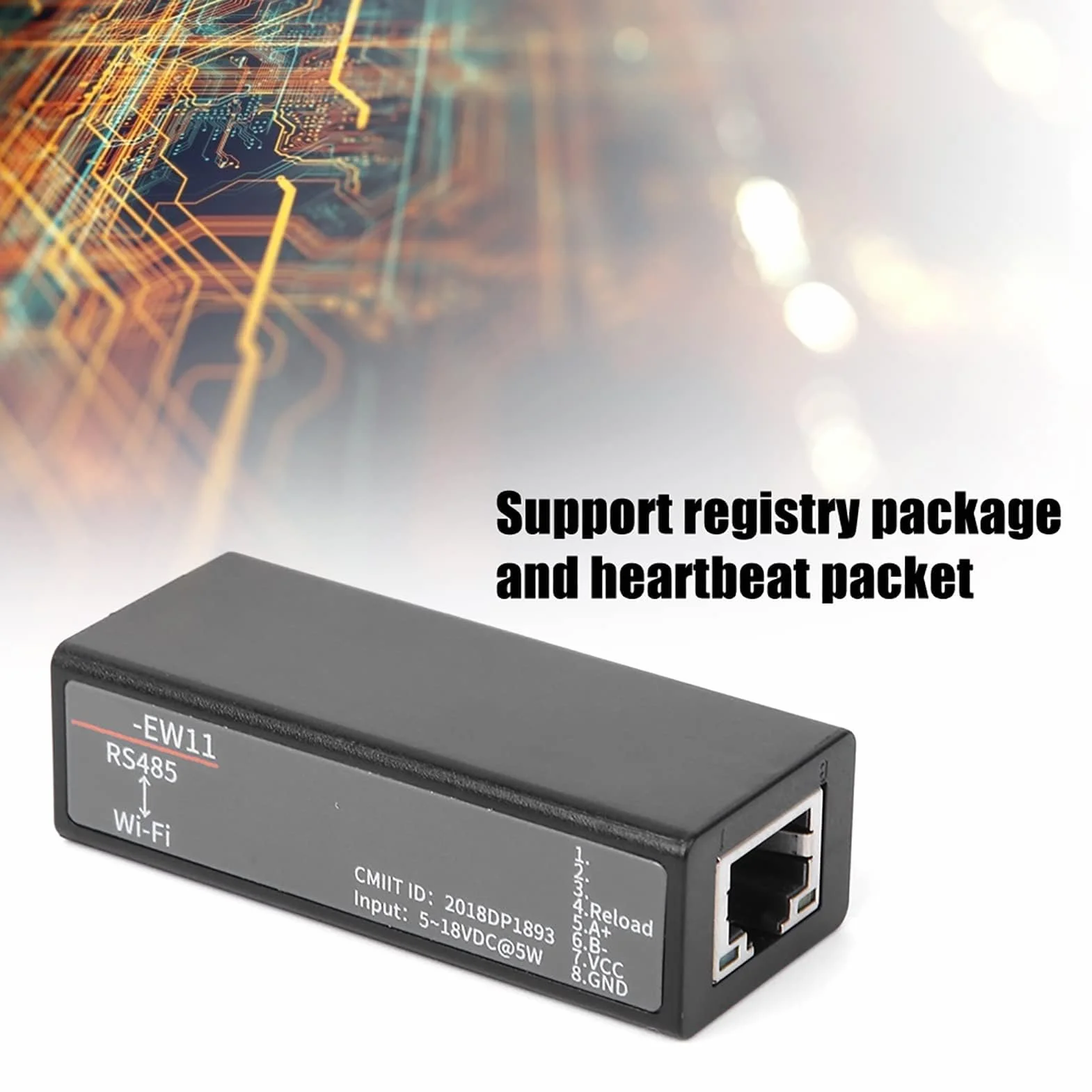 Server Seriale WiFi con Antenna Integrata, Modulo Comunicazione Wireless RJ45 Ethernet