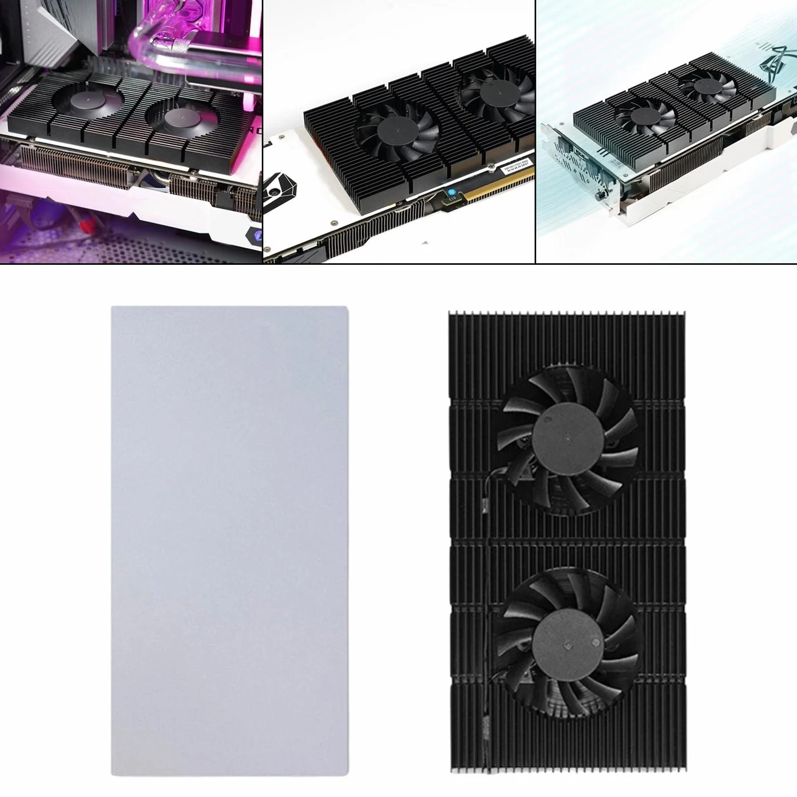 Zalati Dissipatore di Calore per Scheda Grafica RTX 3090 3080 3070 Series Card, Alluminio, HEAT_SINK, 0697, 180 x 90 x 15 mm