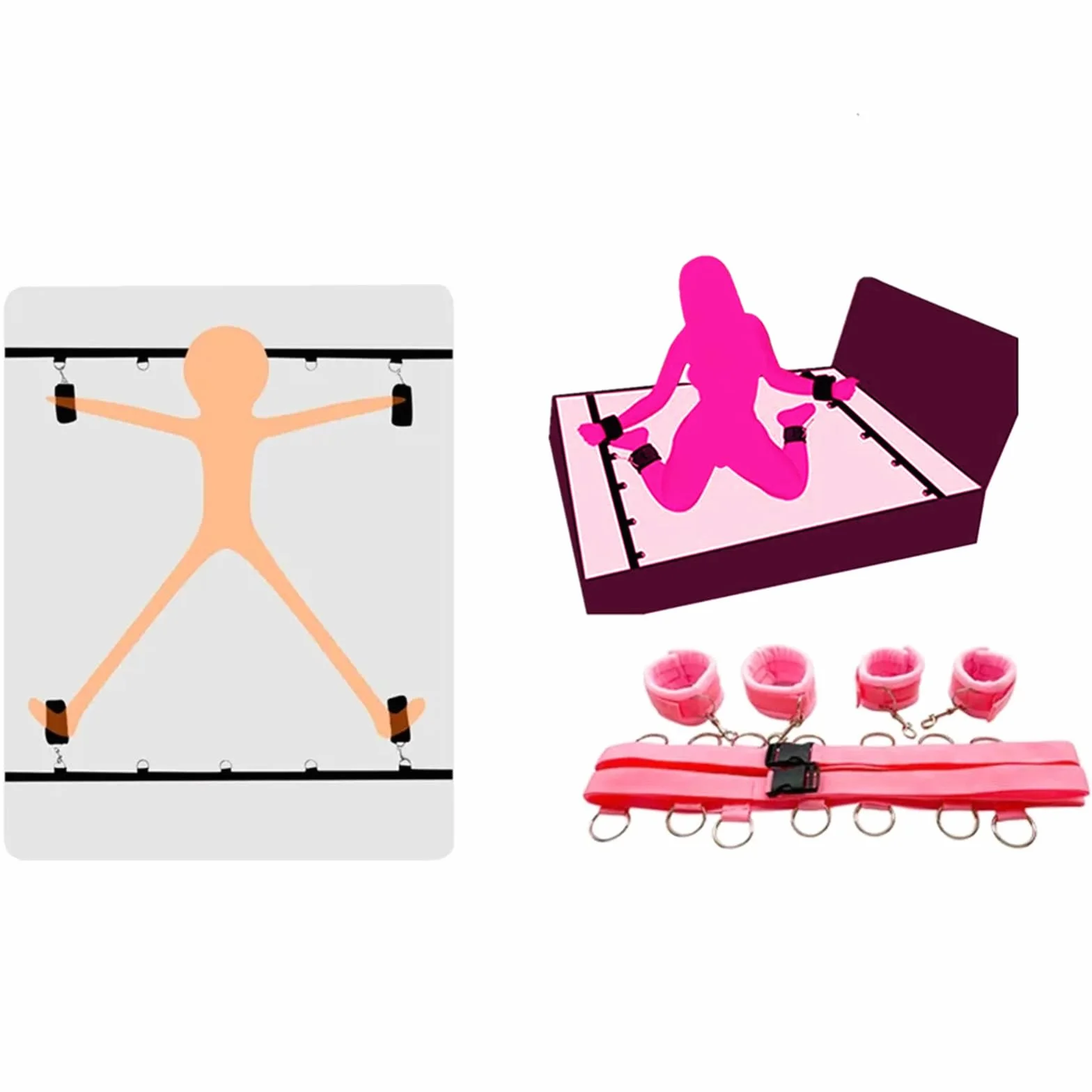 Yoga m?nott¨º? di trasporto insieme device ???y Toy polso BSDM Coppia B?nd?g? Set L¨­v?r Fri?ndsDurabl? Sp¨­rtsSuitabl?