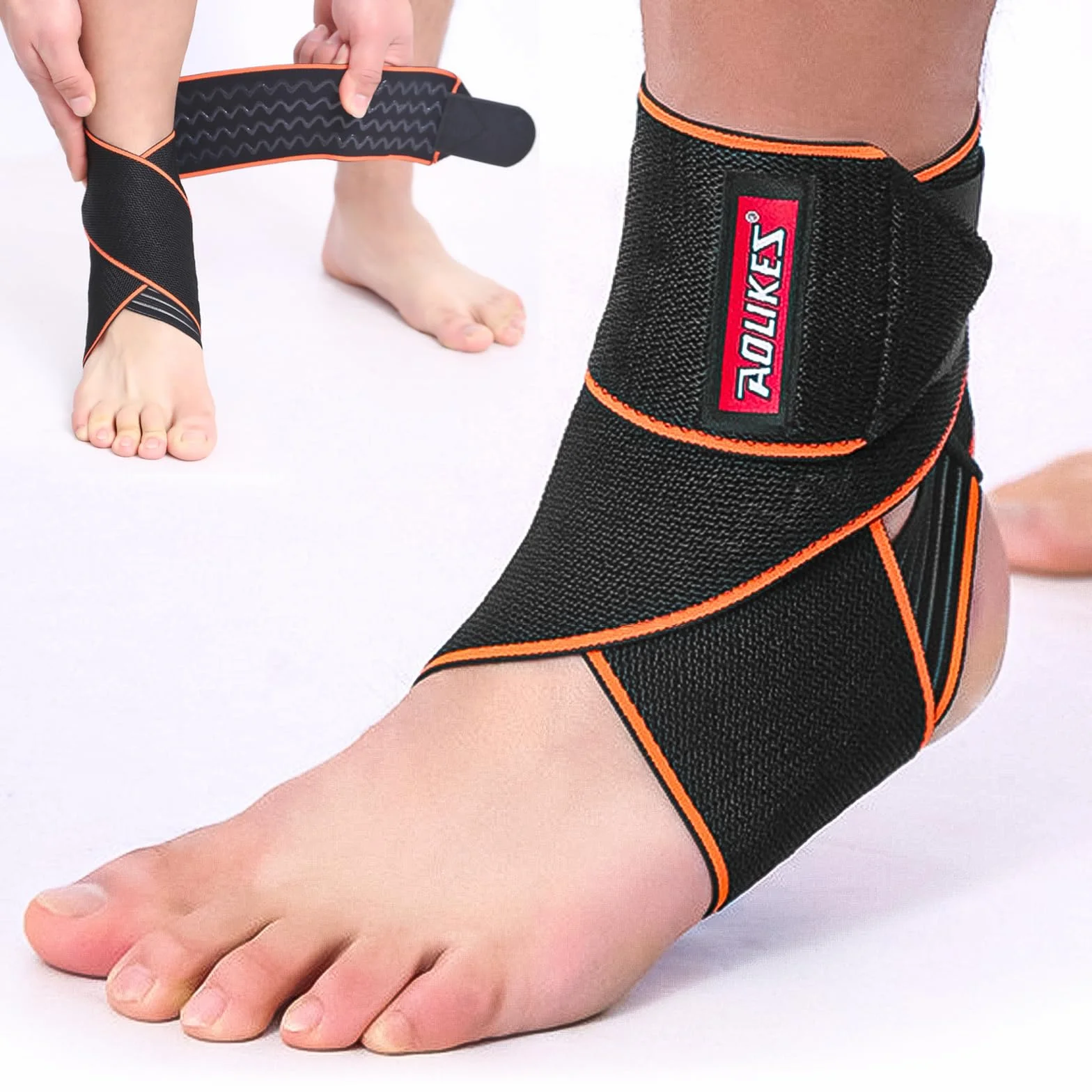 Cavigliera Sportiva Regolabile per Distorsione - Tutore Elastico Traspirante per Legamenti e Tendinite, Uomo Donna Taglia Unica