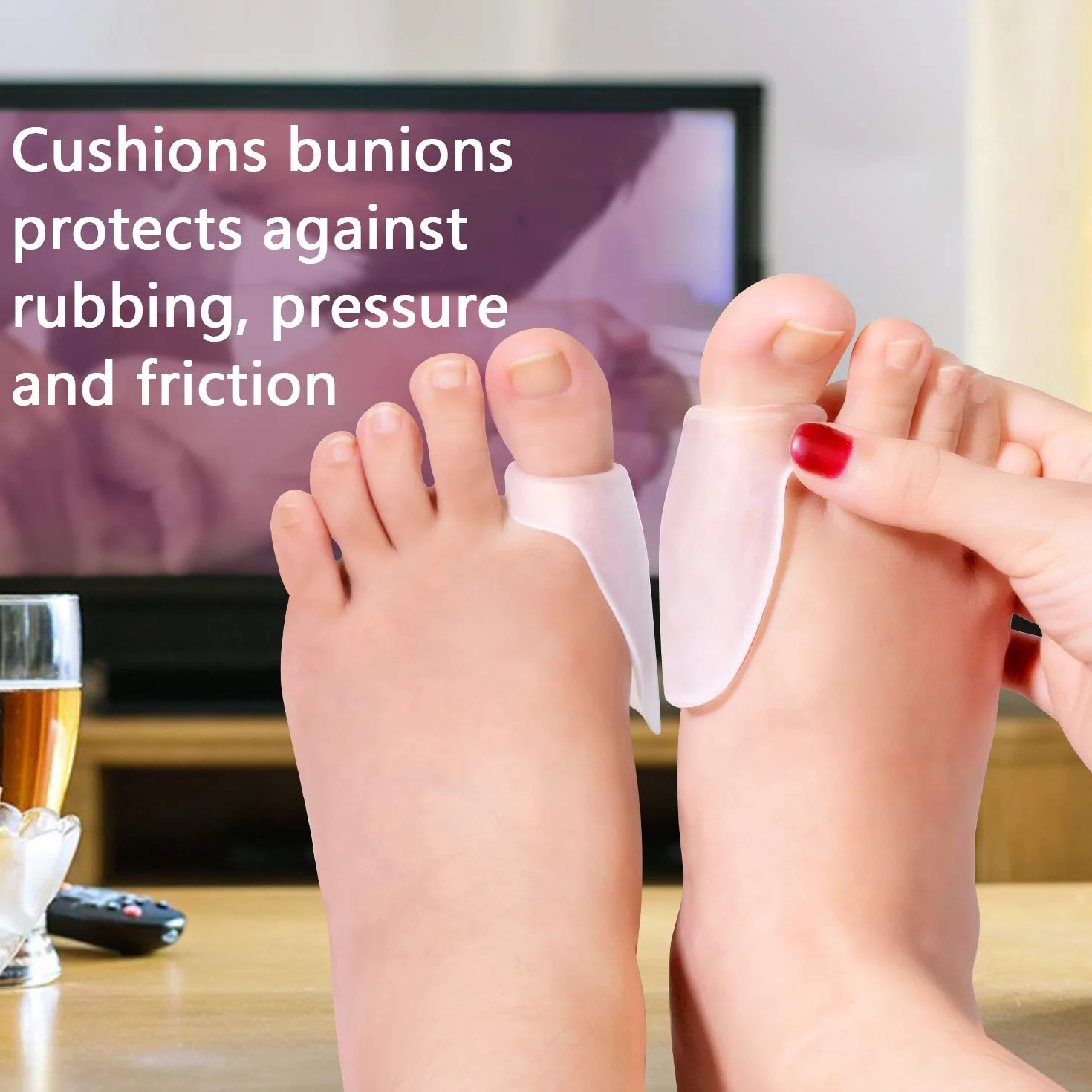 Promifun Gel Bunion Protector Shield, 10 Pezzi, Protezione Alluce Valgo, Allevia Dolore Piedi