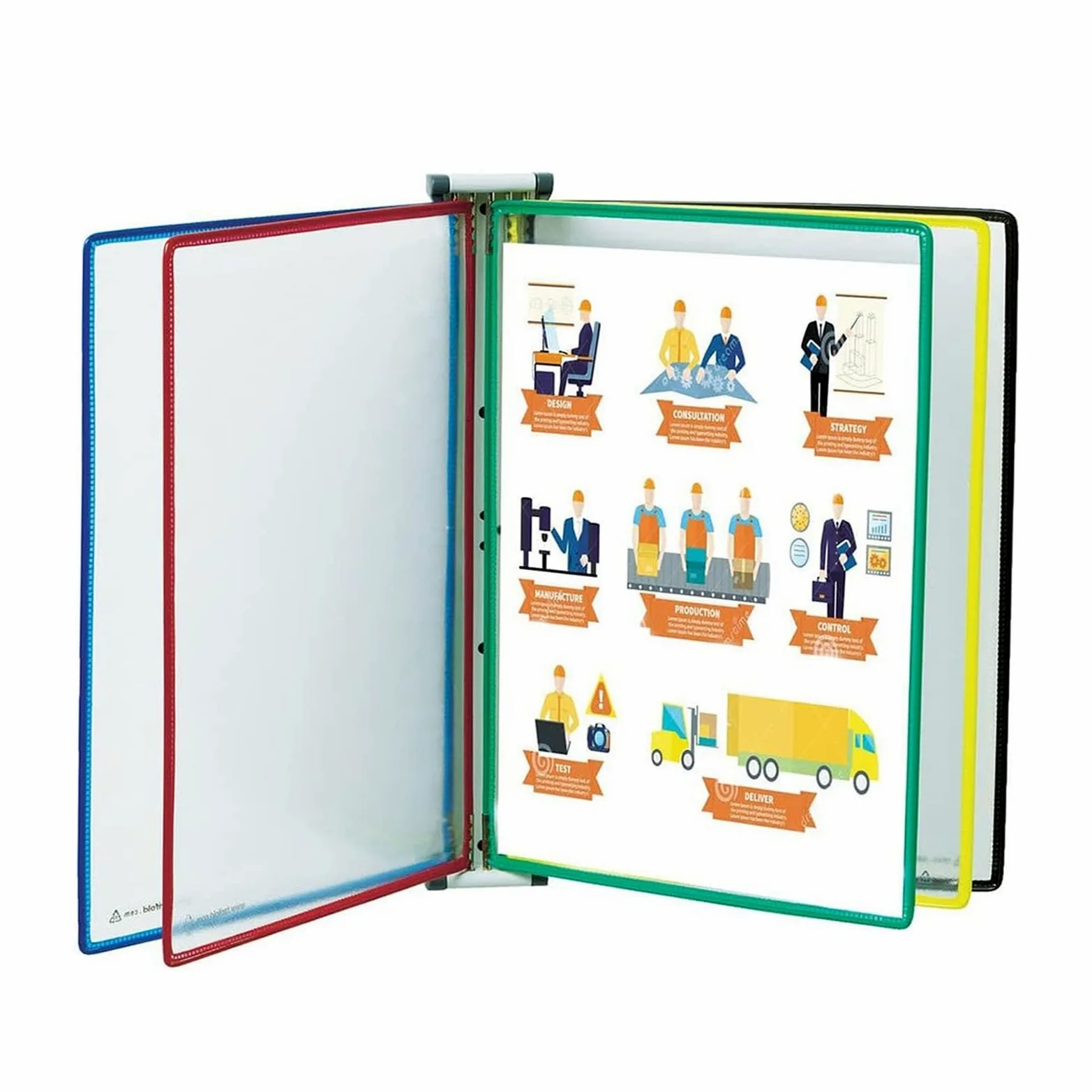 Sistema di Riferimento per Il Desktop, Organizer per File da Parete, Organizer per Ufficio a Parete, Sistema di Riferimento per Il Desktop, 10 Tasche espositive, scaffale per Esposizione di