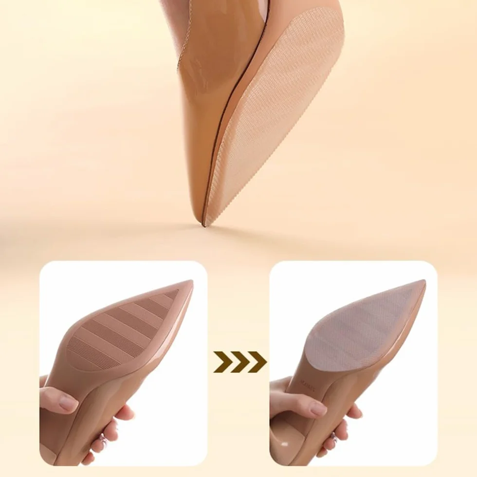 Adesivi Suola Antiscivolo per Scarpe - Cuscinetti Trasparenti Autoadesivi in Gel 12 Pezzi