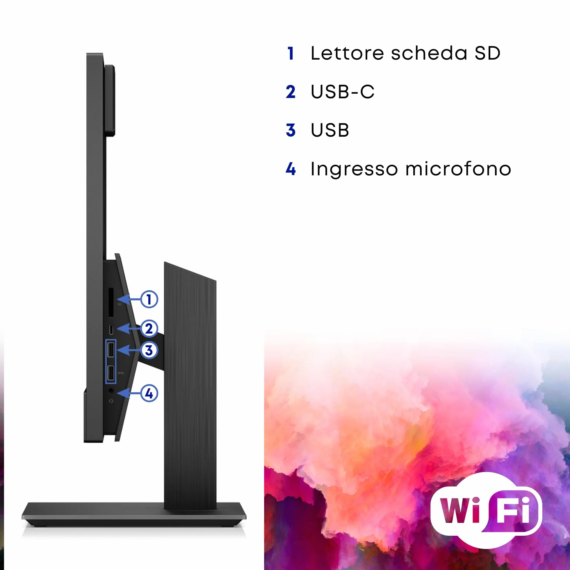 HP ProOne All In One 23,8" FHD Borderless Intel i5-9500 6 Core 3.0Ghz 16GB RAM 512GB SSD W11 Ricondizionato