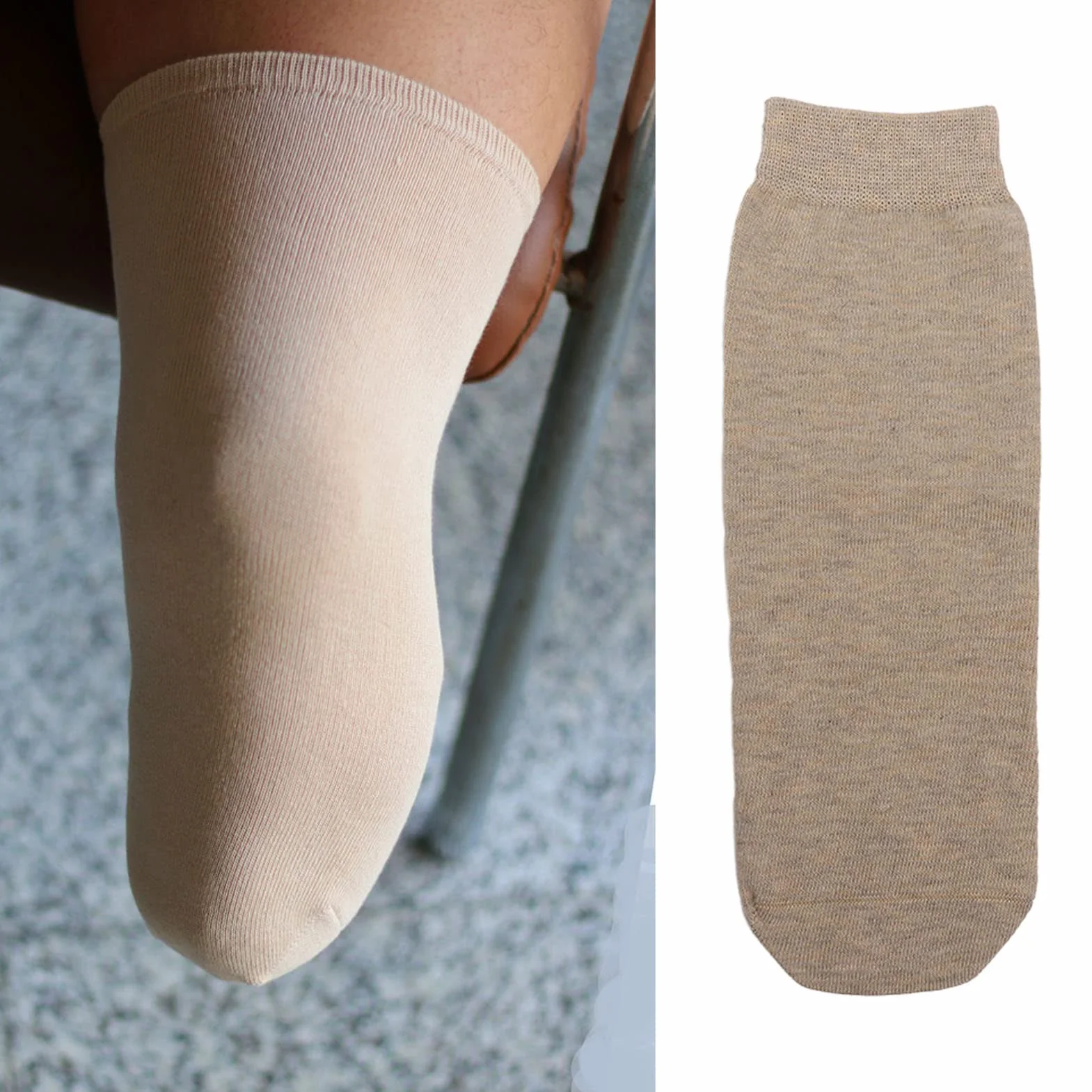 FILFEEL Calze protettive imbottite in cotone elastico, morbide e traspiranti per amputati, Confezione 5 paia