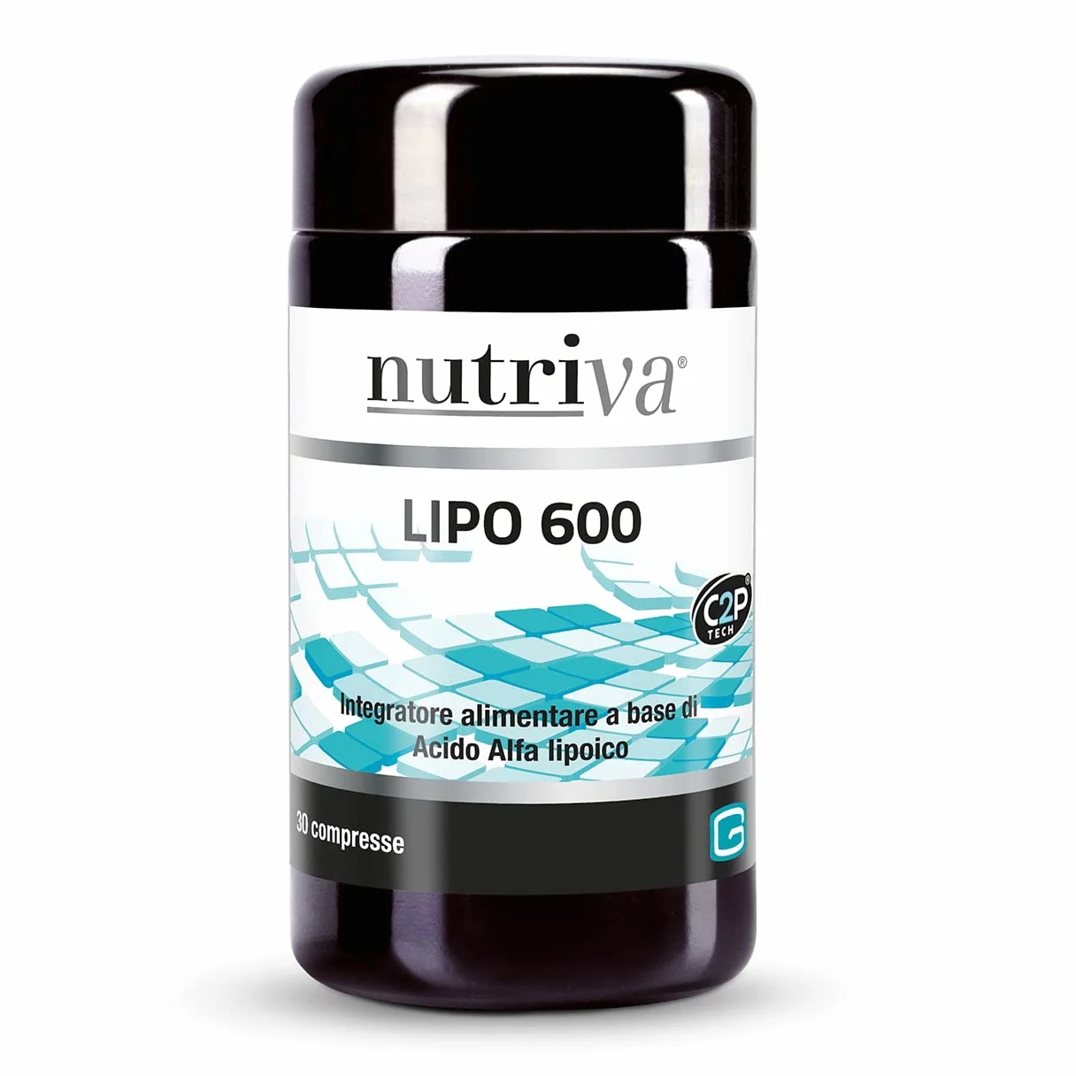 NUTRIVA LIPO 600 integratore alimentare acido alfa lipoico antiossidante 30 compresse vegano C2P Tech
